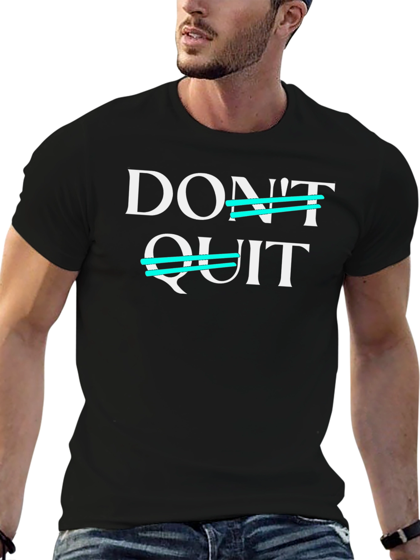 Dont Quit Motivation T-Shirt - Black