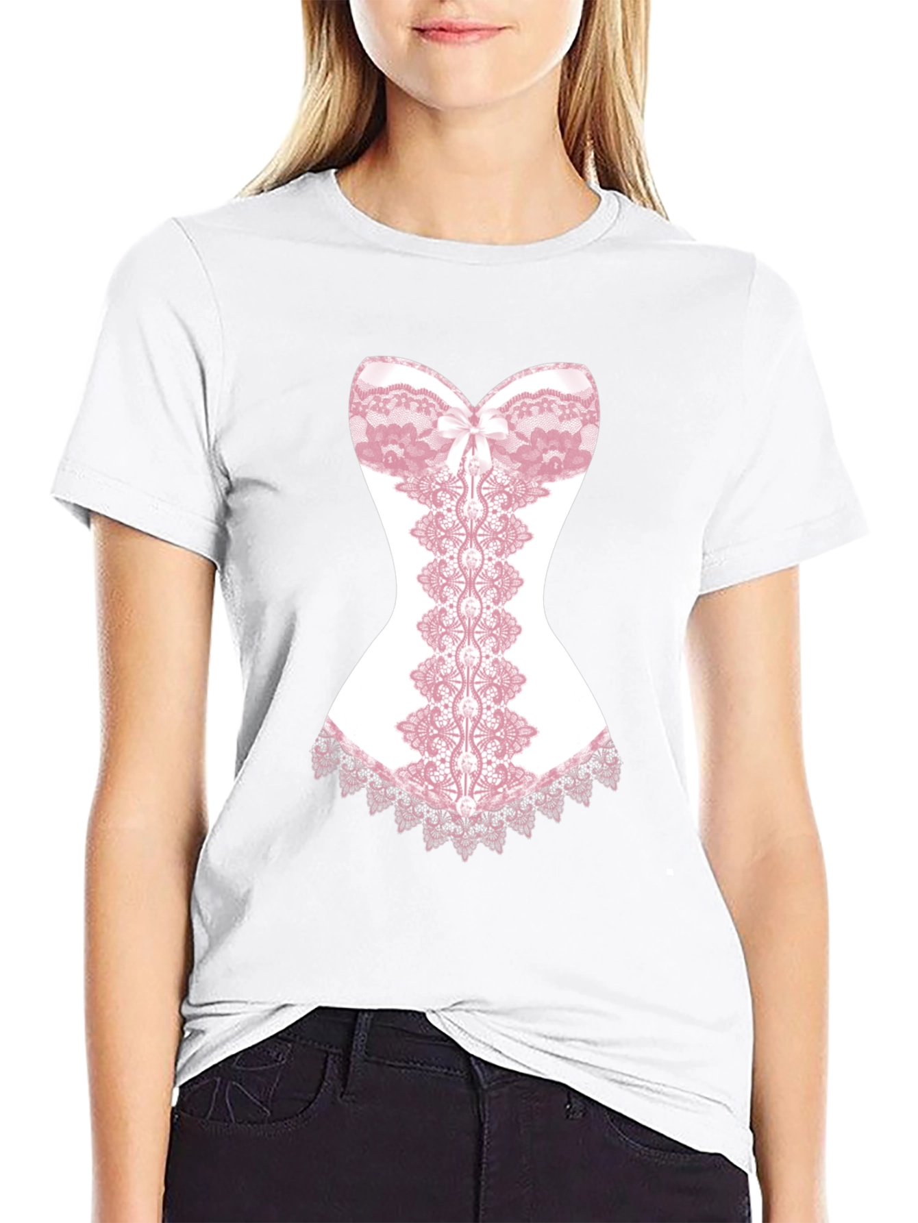 Novelty Corset Graphic T-Shirt