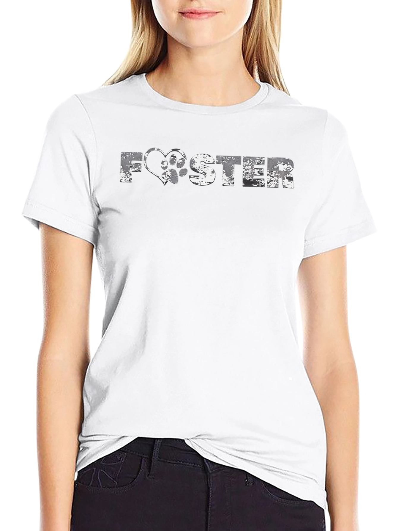 Foster Paw Print Heart Graphic Tee