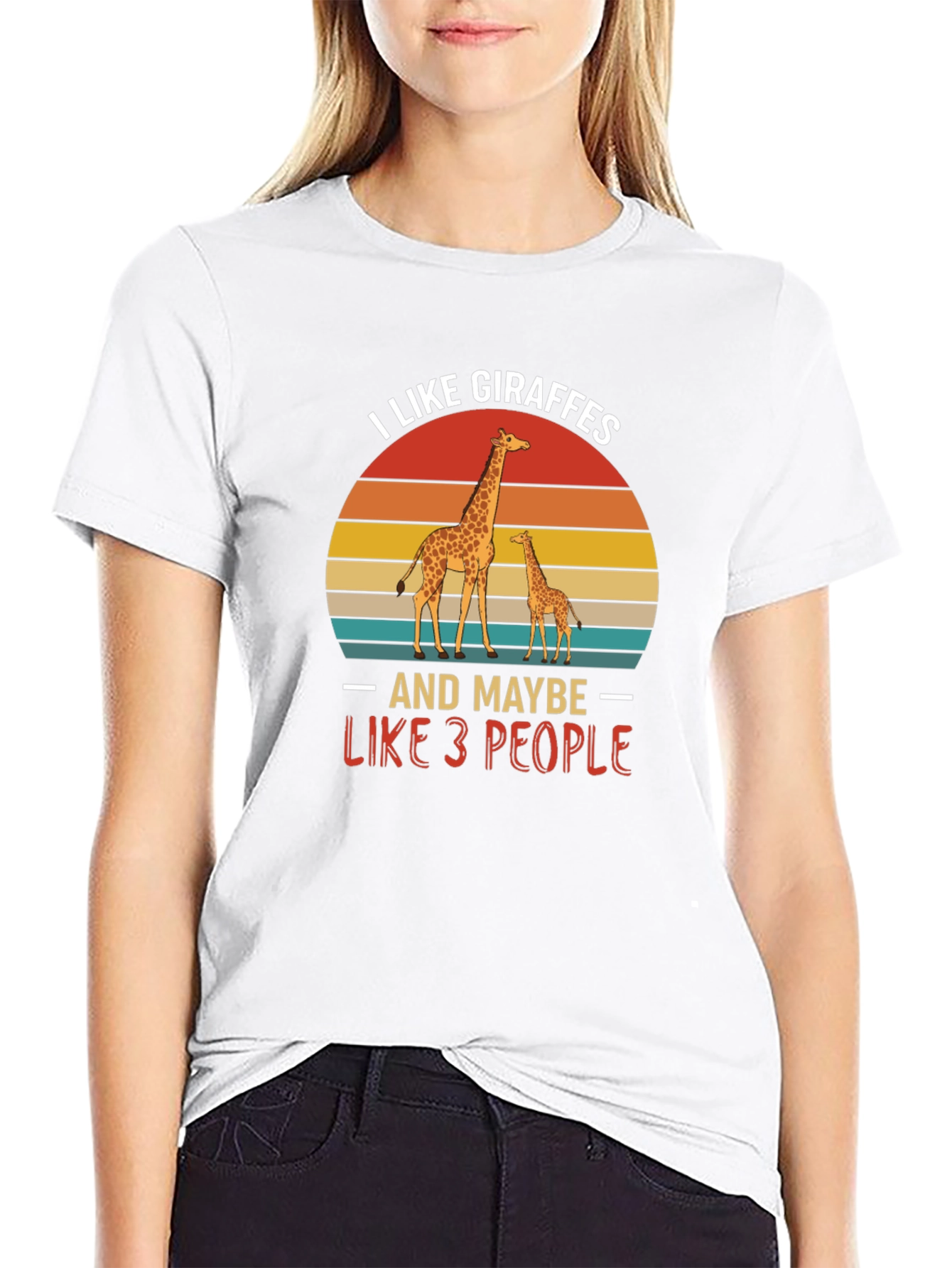 I Like Giraffes Funny Graphic Tee