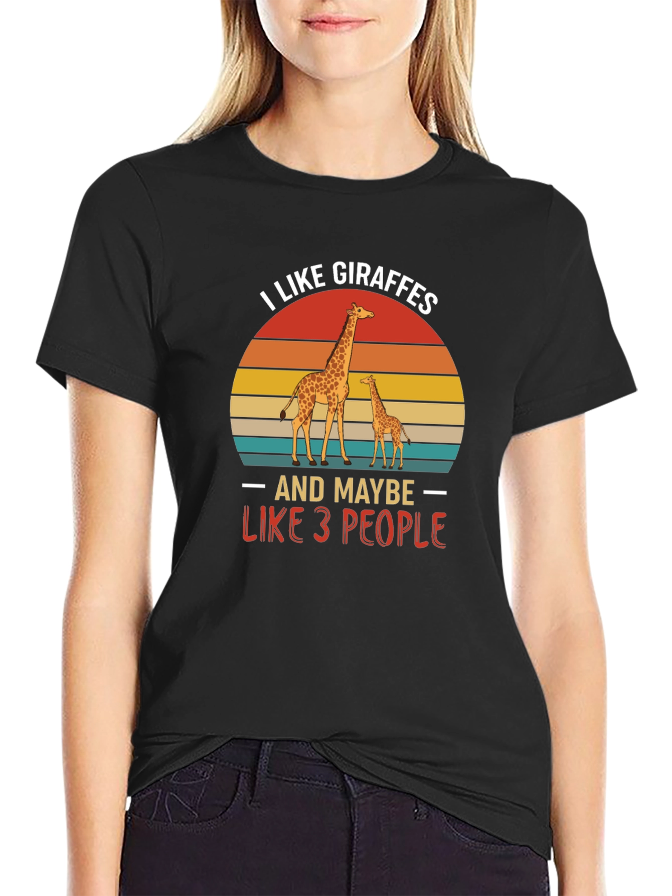 I Like Giraffes Funny Graphic Tee