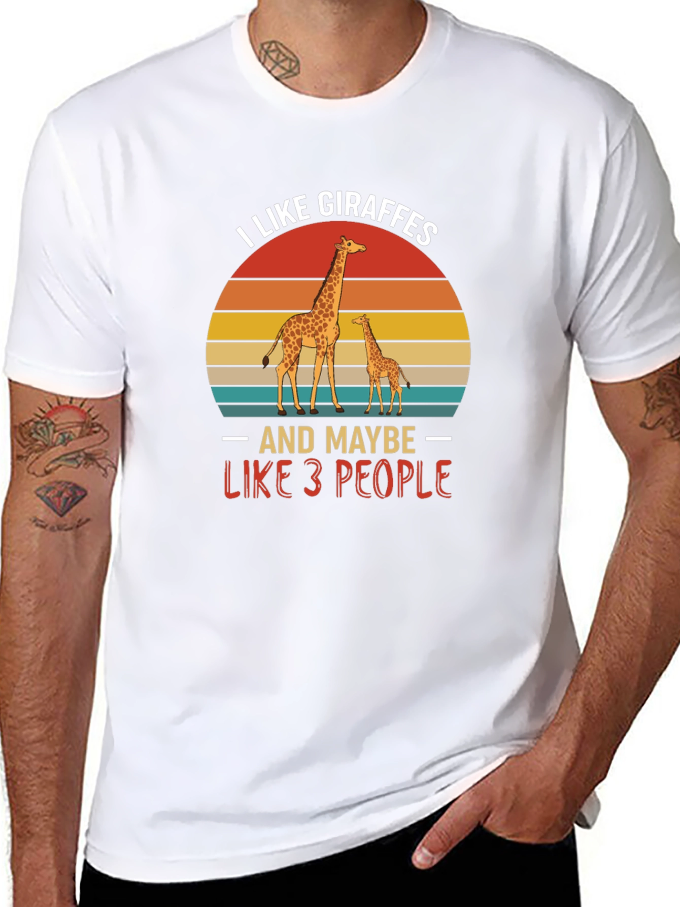 I Like Giraffes Funny Graphic Tee