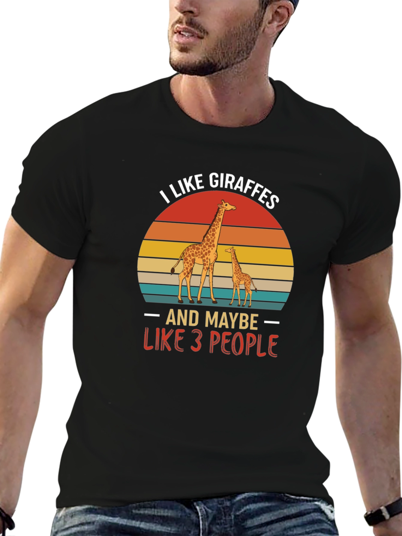 I Like Giraffes Funny Graphic Tee