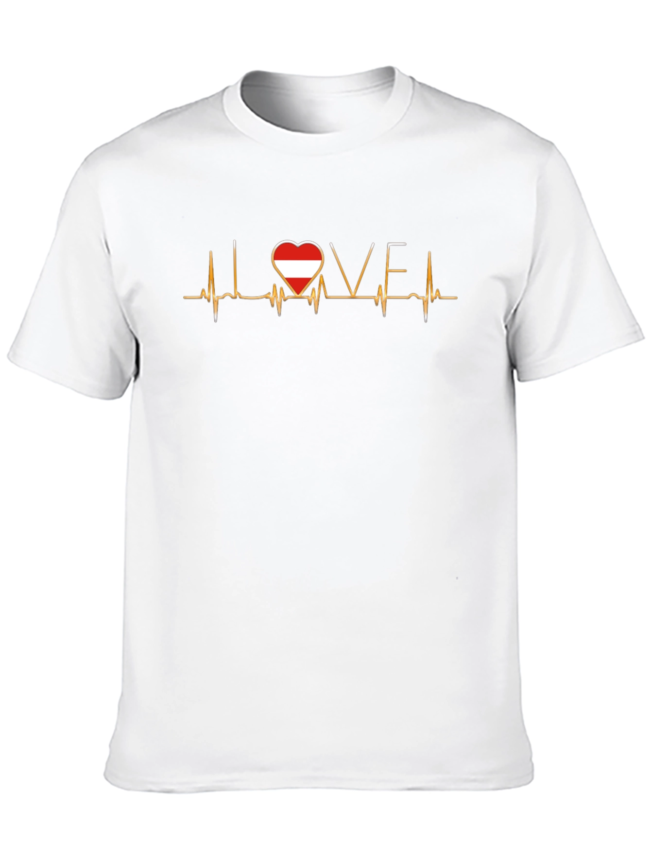 Heartbeat Love Austria Flag Graphic Tee