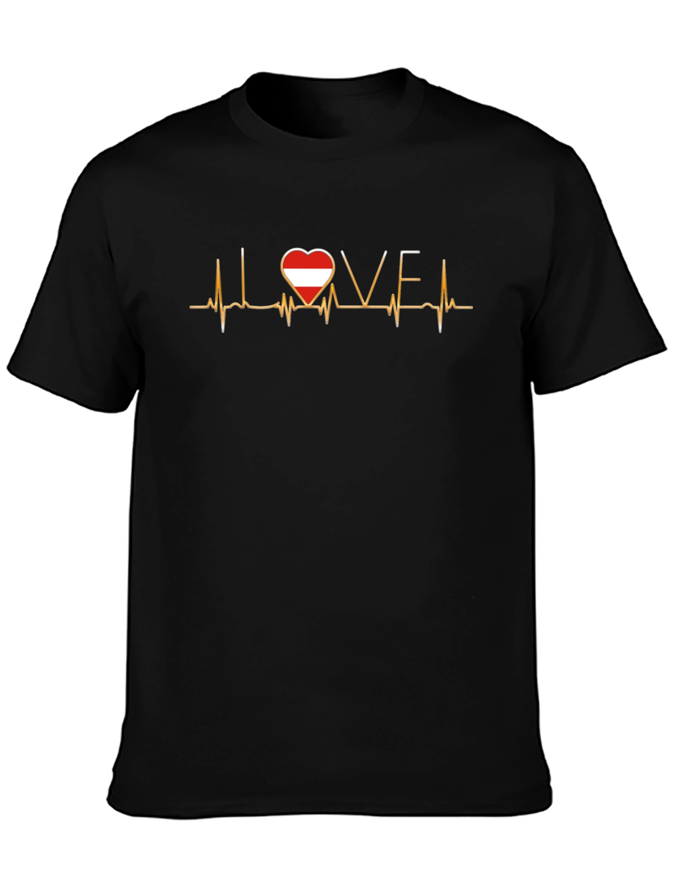Heartbeat Love Austria Flag Graphic Tee