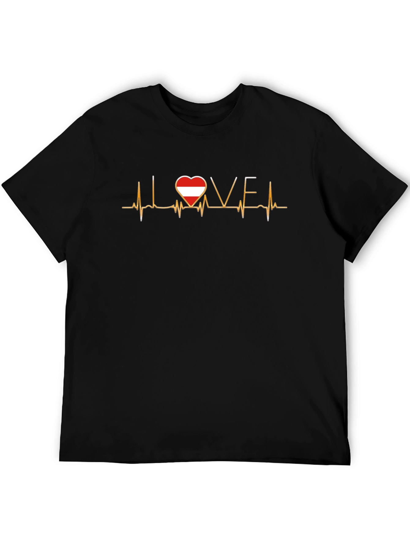 Heartbeat Love Austria Flag Graphic Tee