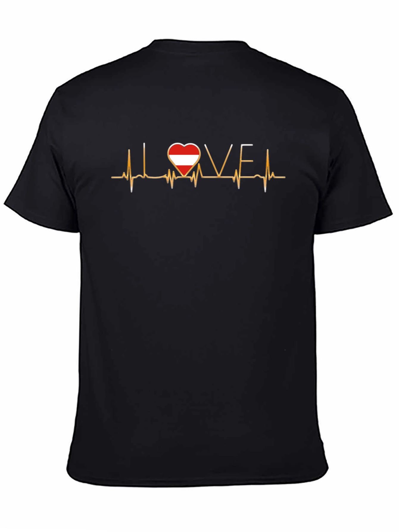 Heartbeat Love Austria Flag Graphic Tee