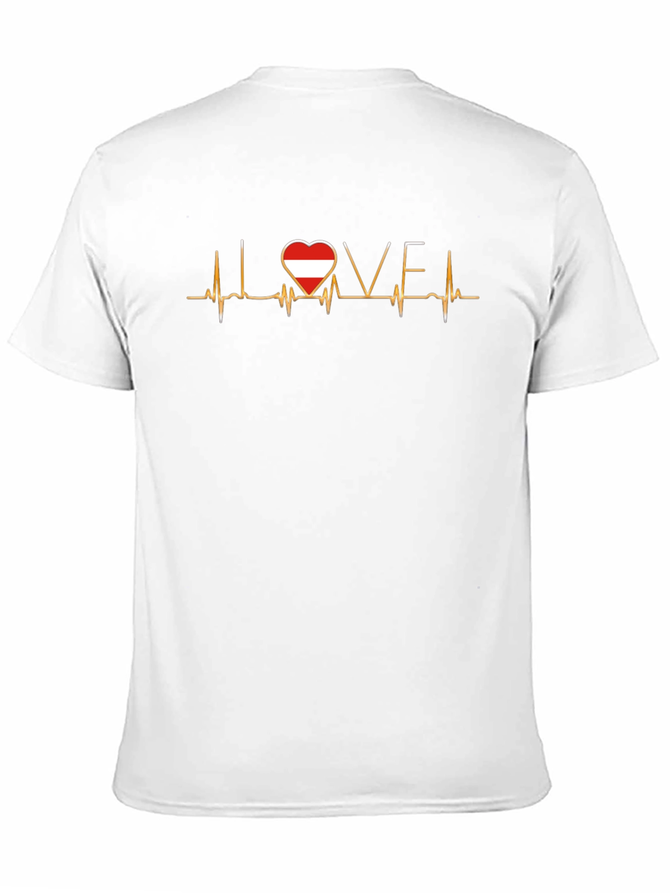 Heartbeat Love Austria Flag Graphic Tee
