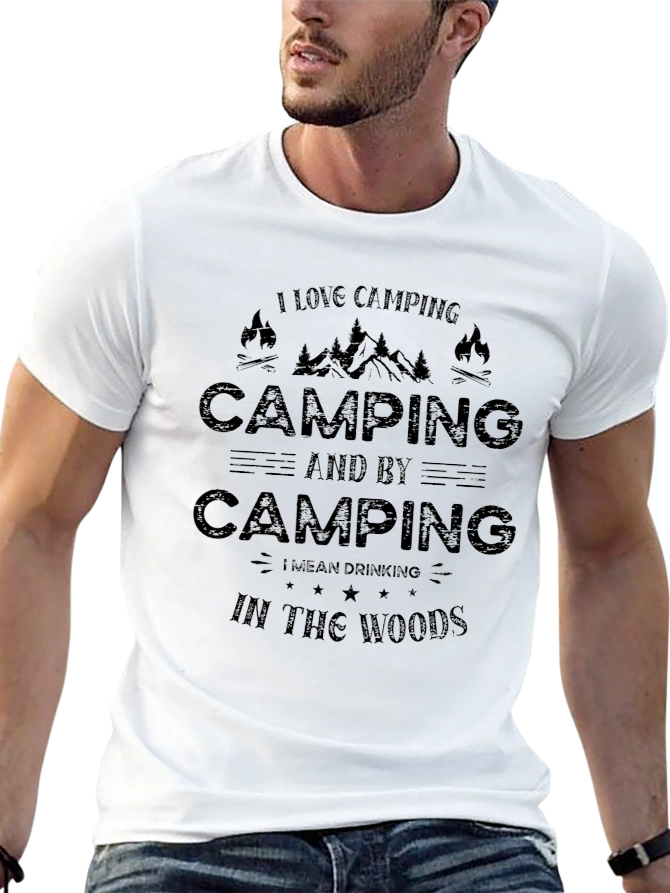 Camping & Drinking in the Woods Graphic Tee