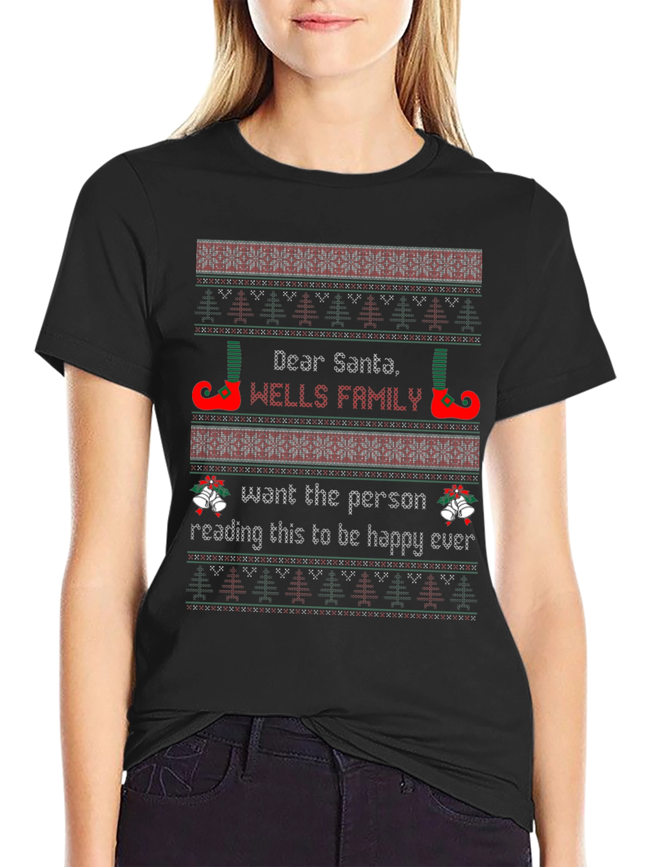 Funny Christmas Dear Santa Wells Family T-Shirt
