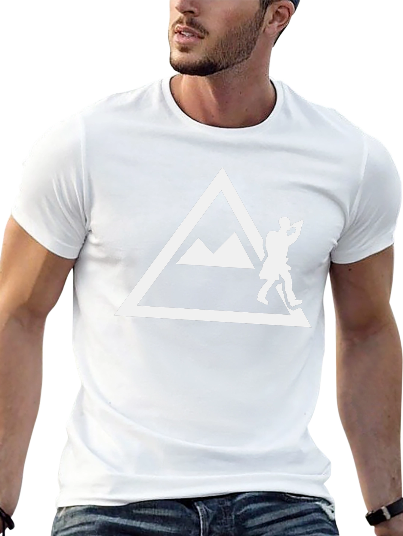 Mountain Climber Graphic Tee - Black Cotton Shirt