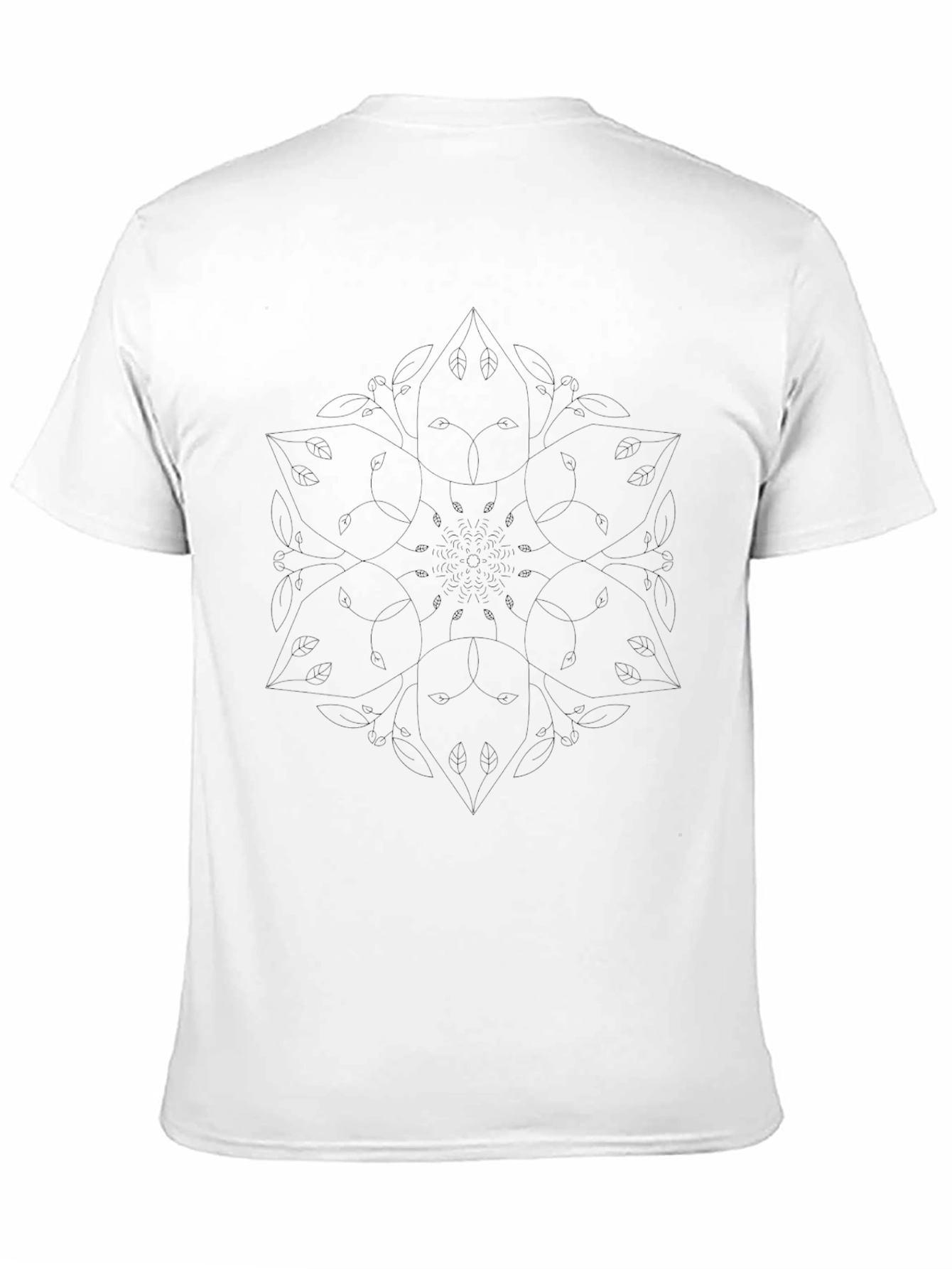 Mens Black Mandala Graphic T-Shirt
