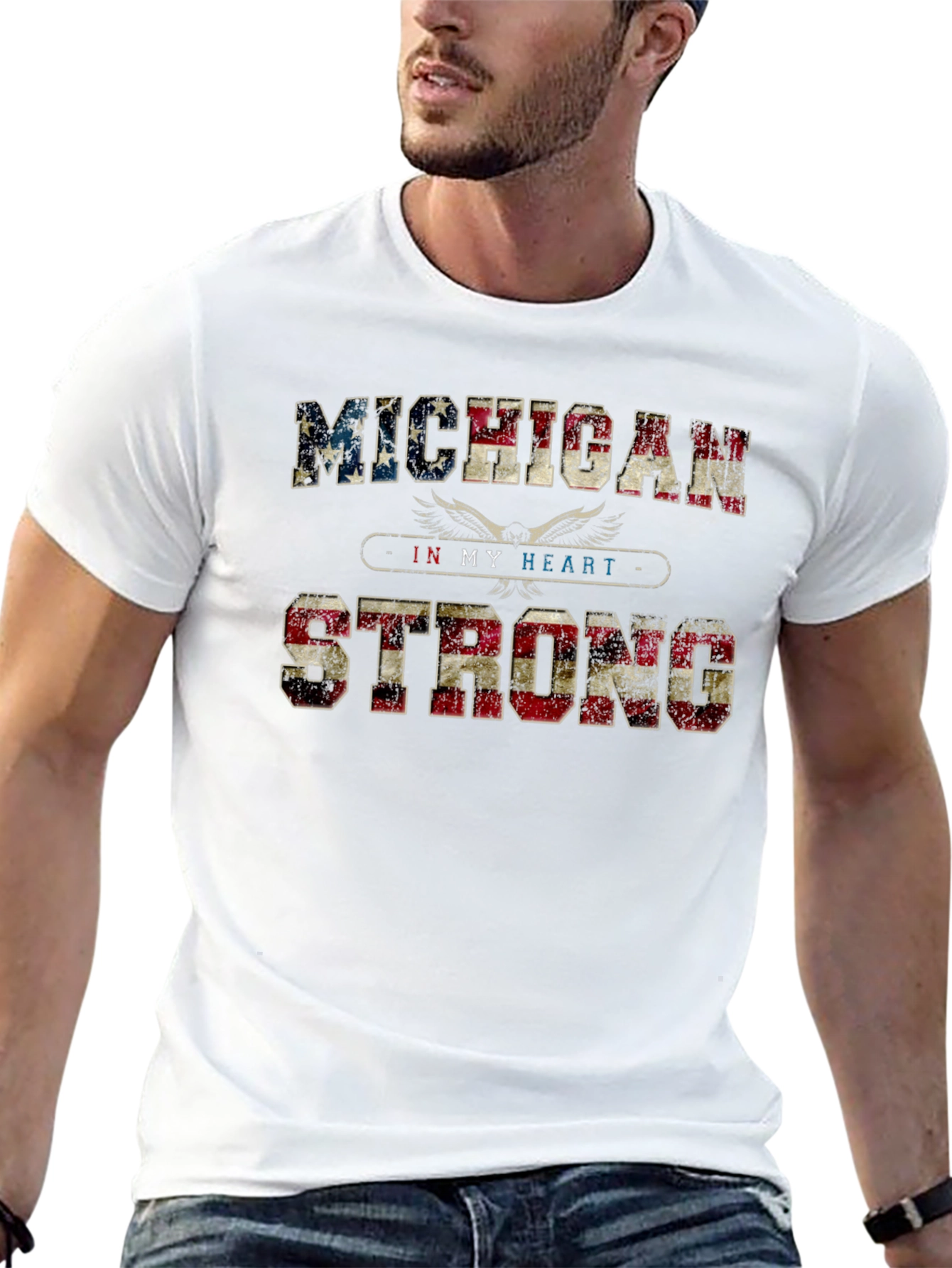 Michigan Strong Patriotic T-Shirt