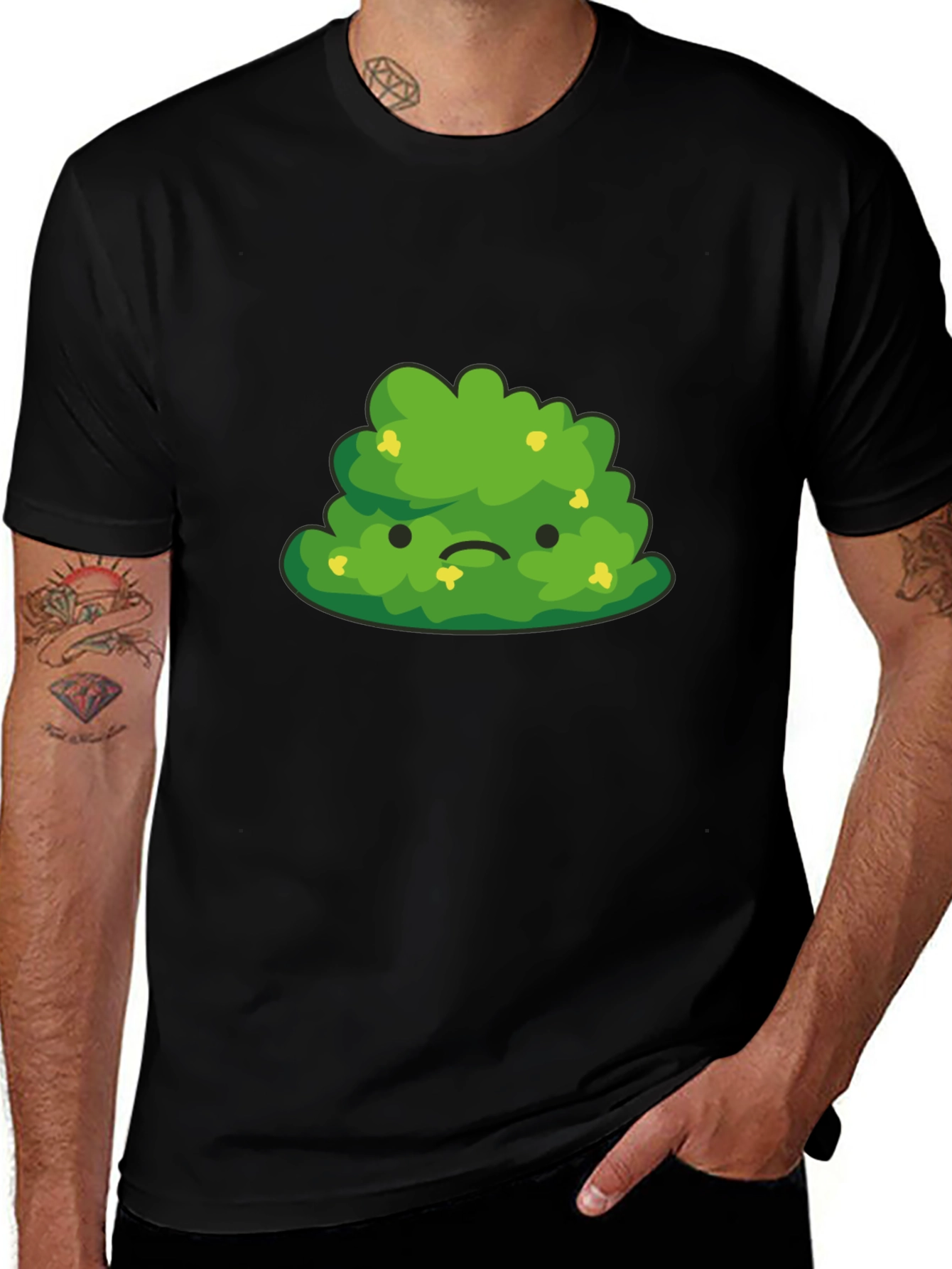 Sad Bush Graphic Tee - Black Casual Shirt