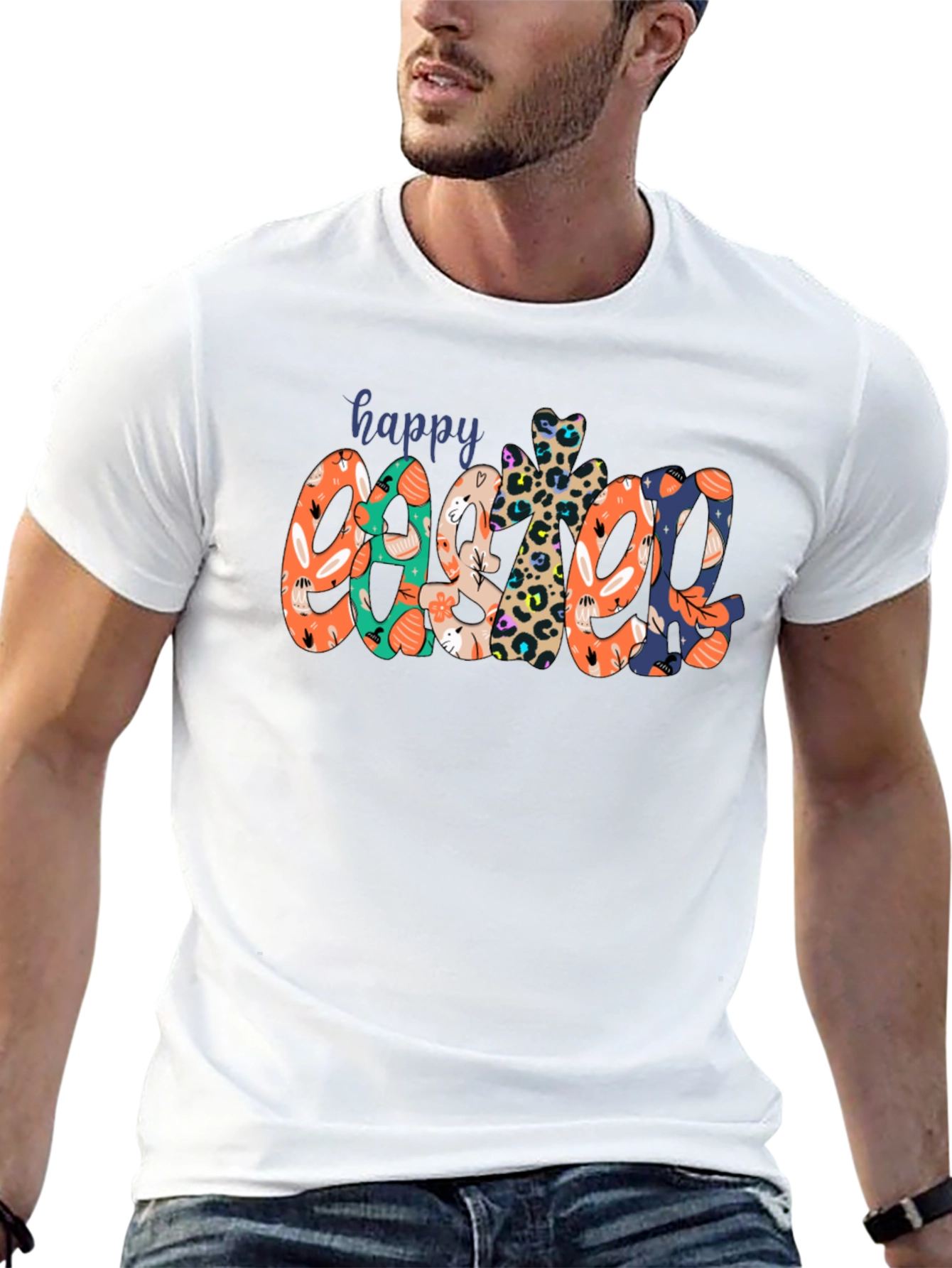 Happy Easter Printed T-Shirt