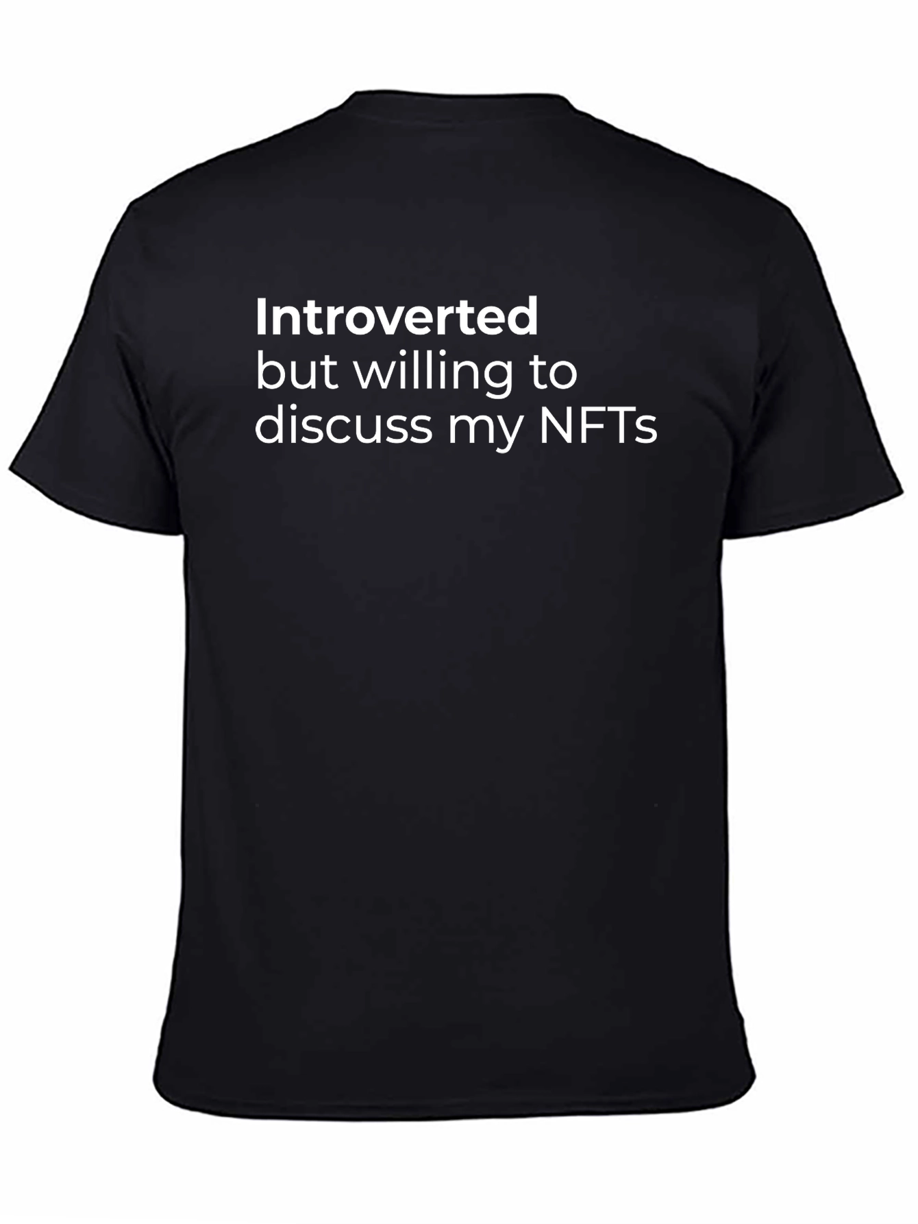 Introverted NFT Enthusiast Black T-Shirt