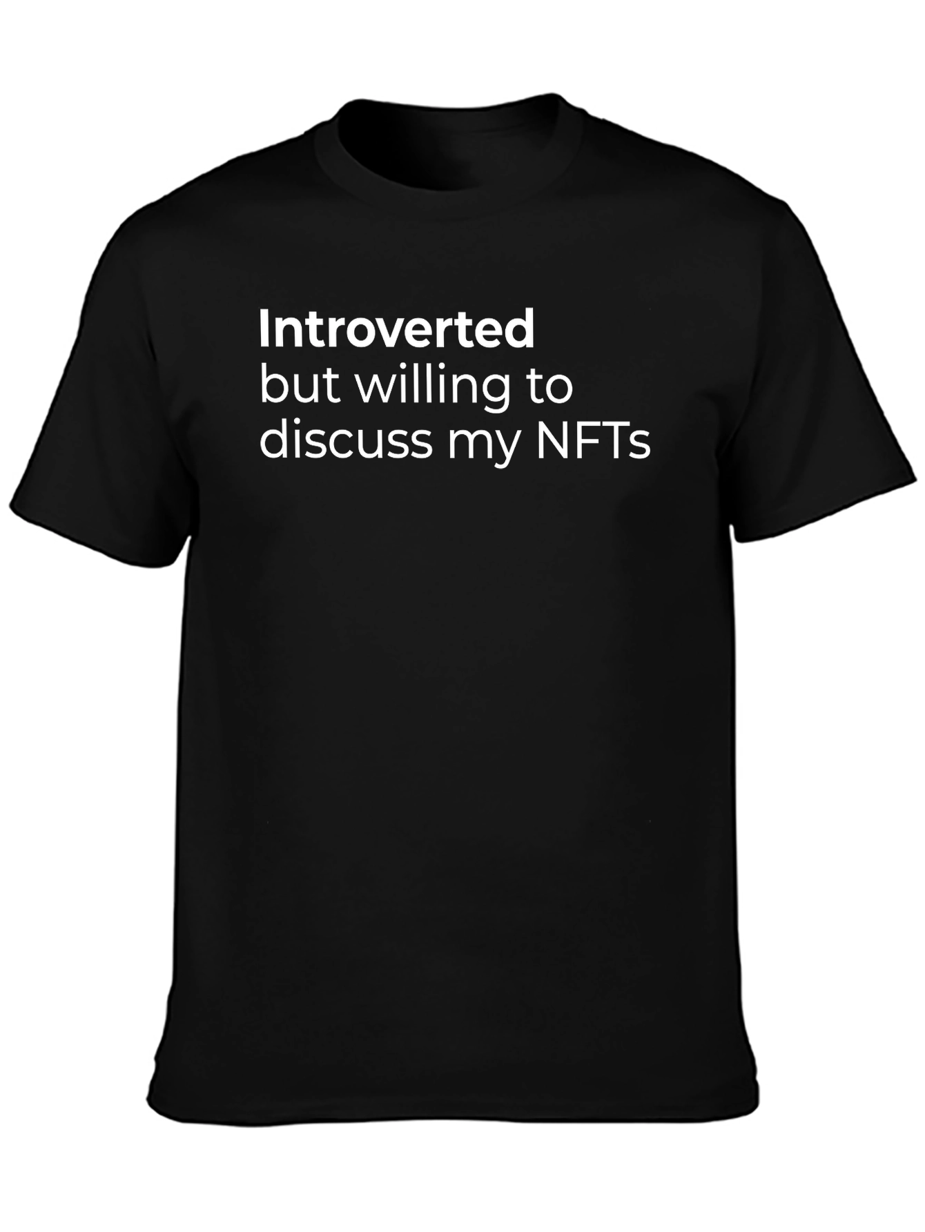 Introverted NFT Enthusiast Black T-Shirt