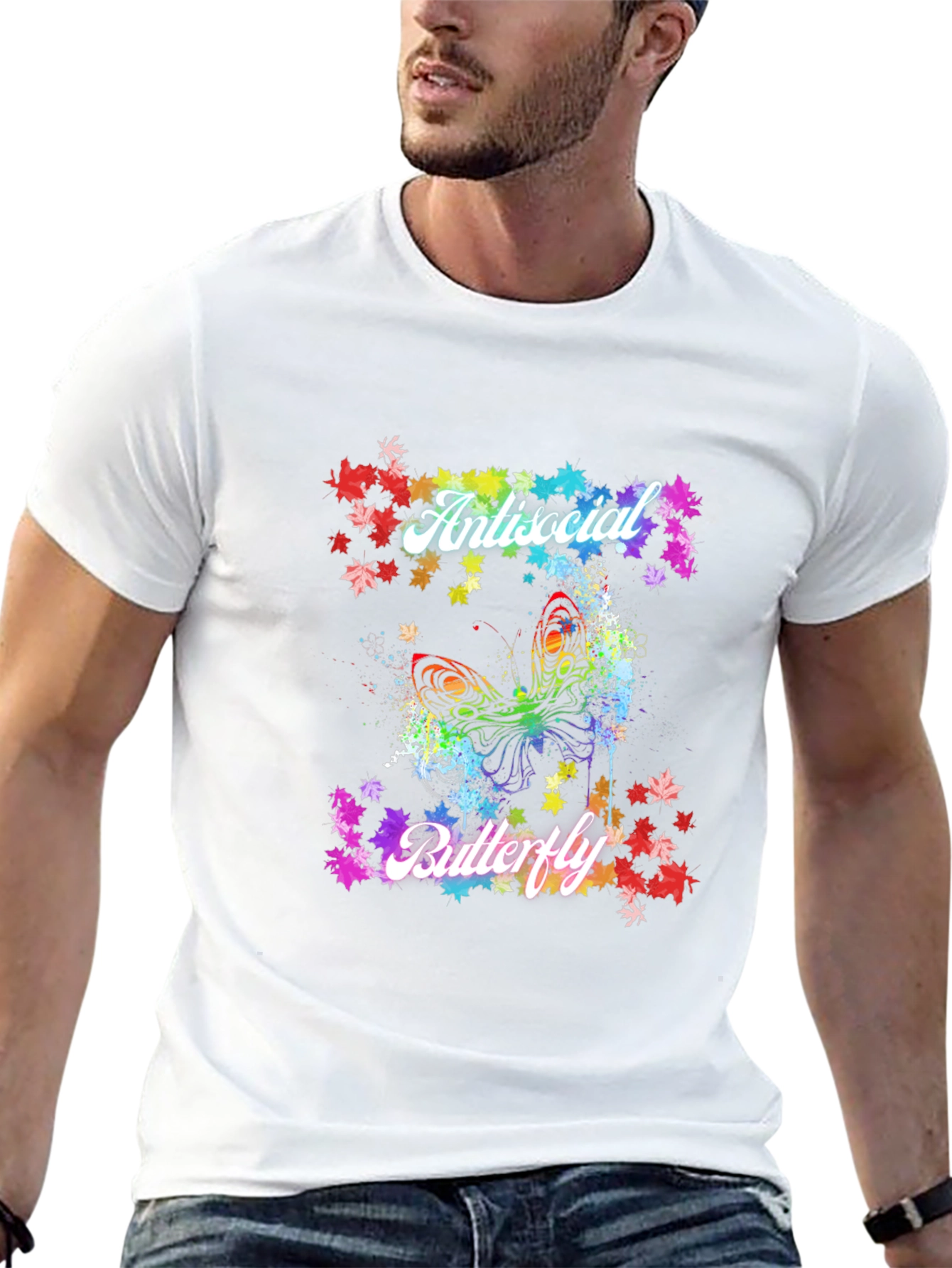 Antisocial Butterfly Graphic T-Shirt