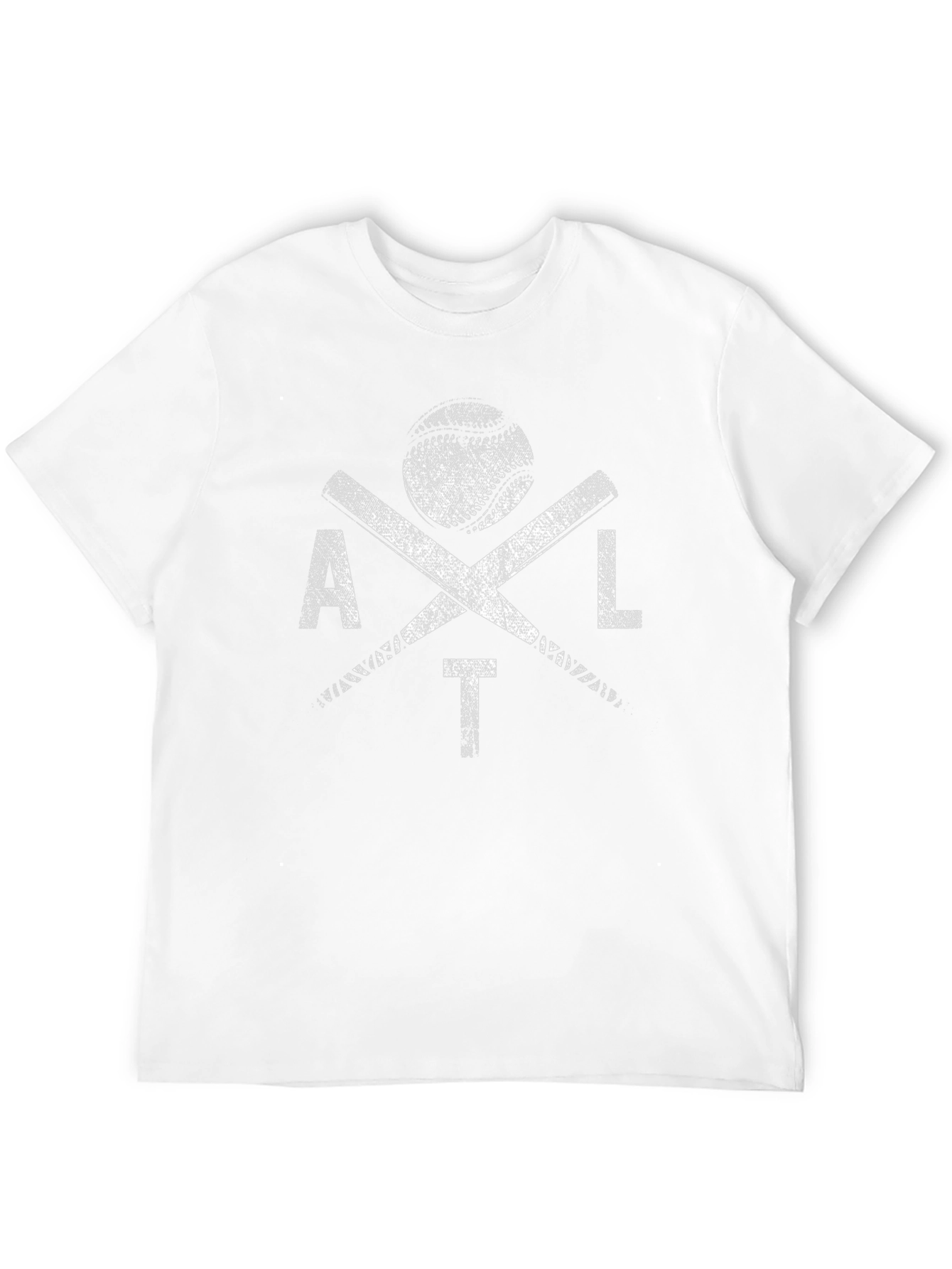 Distressed ATL Baseball Graphic T-Shirt