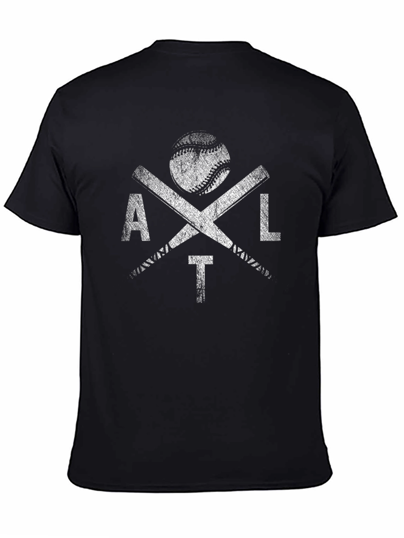 Distressed ATL Baseball Graphic T-Shirt