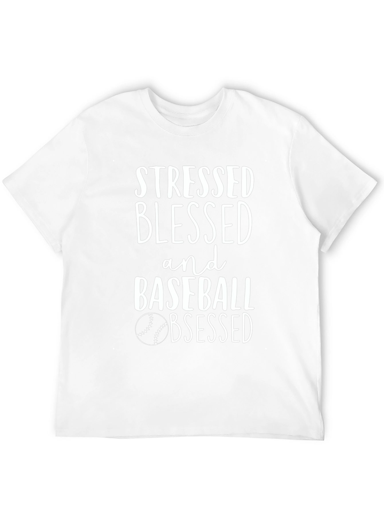 Stressed Blessed Baseball Obsessed Tee