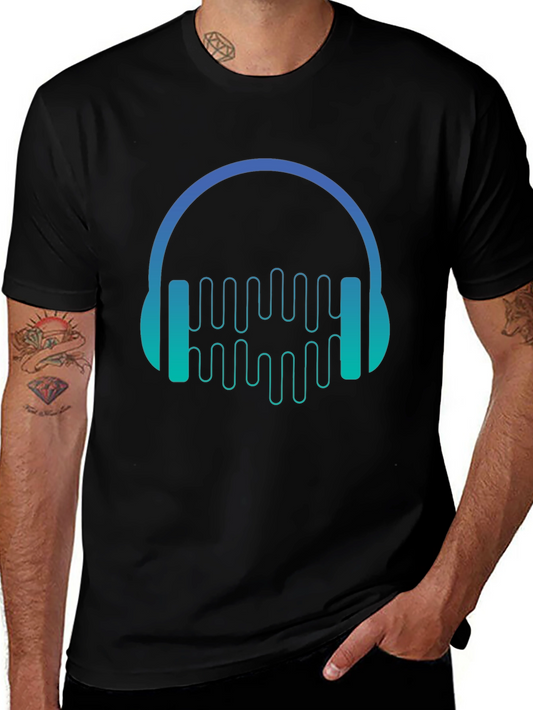 Headphone Music Graphic T-Shirt