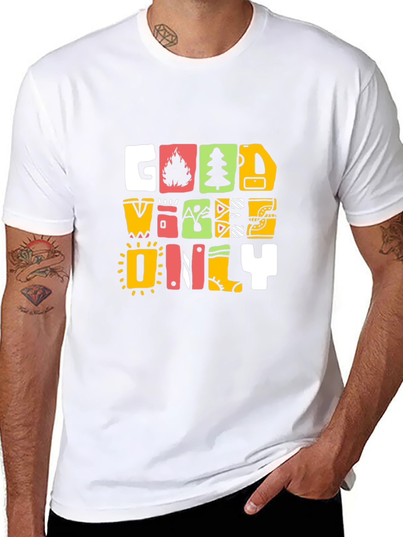 Good Vibes Only Graphic Print T-Shirt