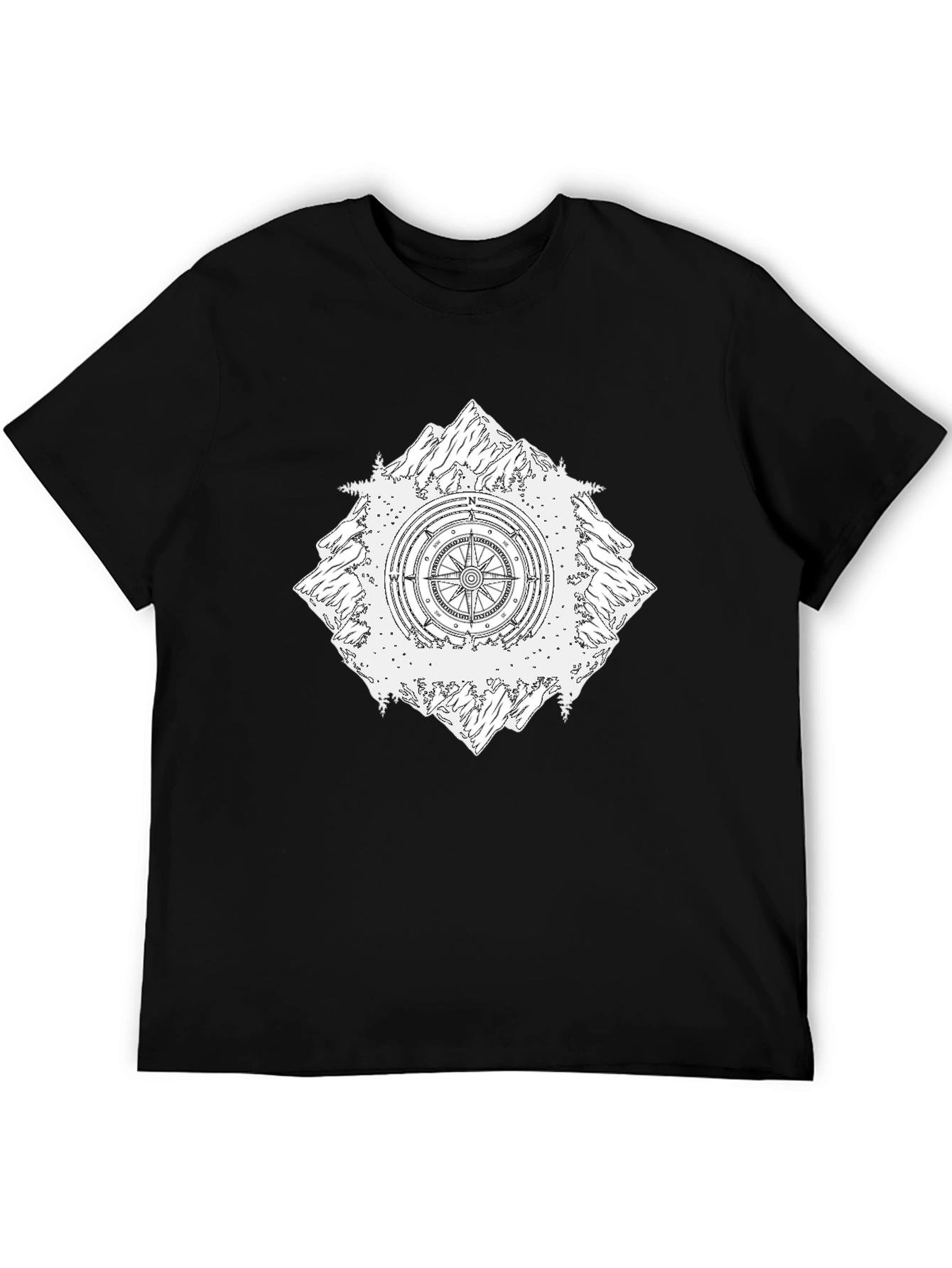 Mountain Compass Graphic Black Tee