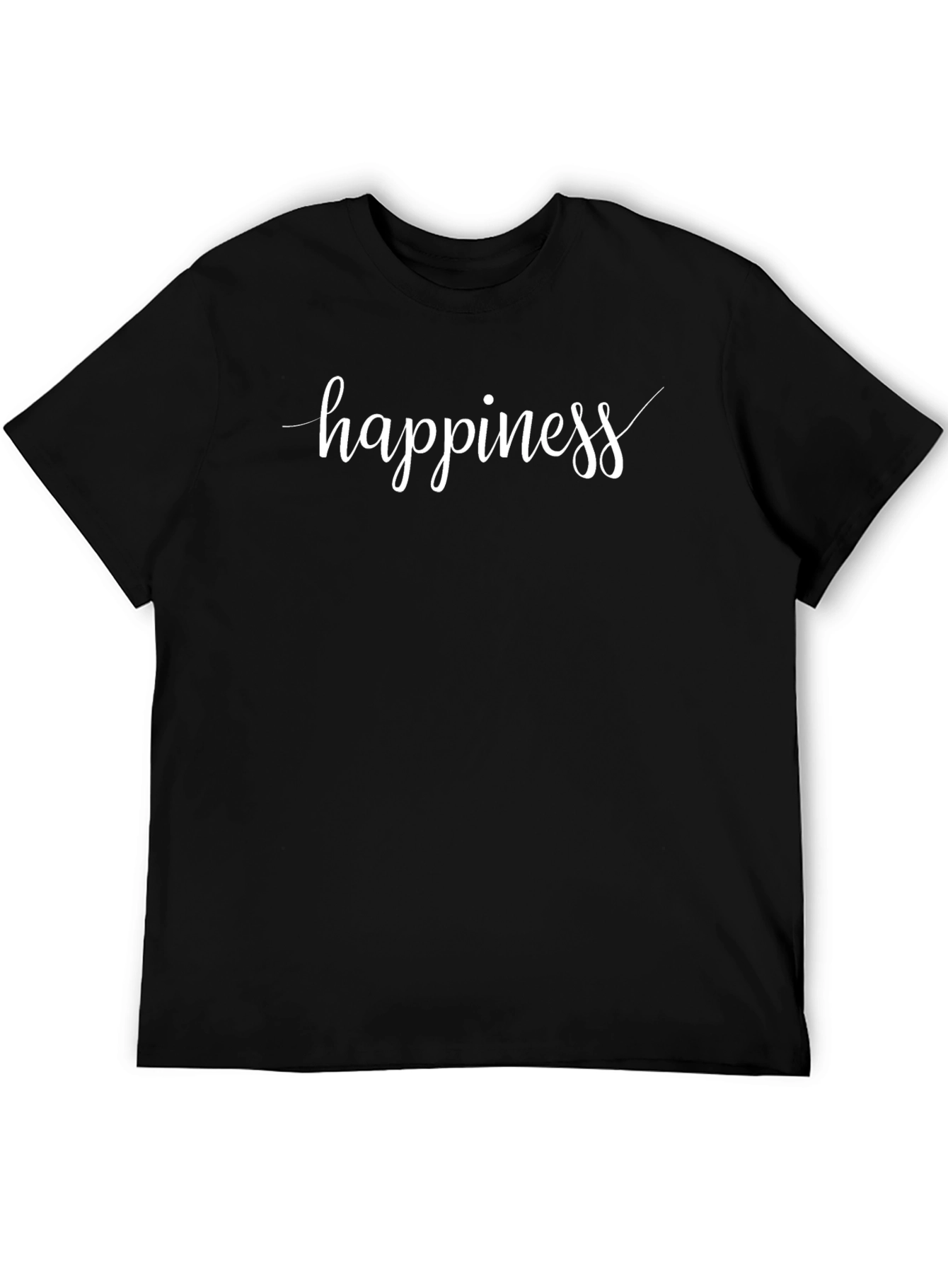 Happiness Black T-Shirt Graphic Tee