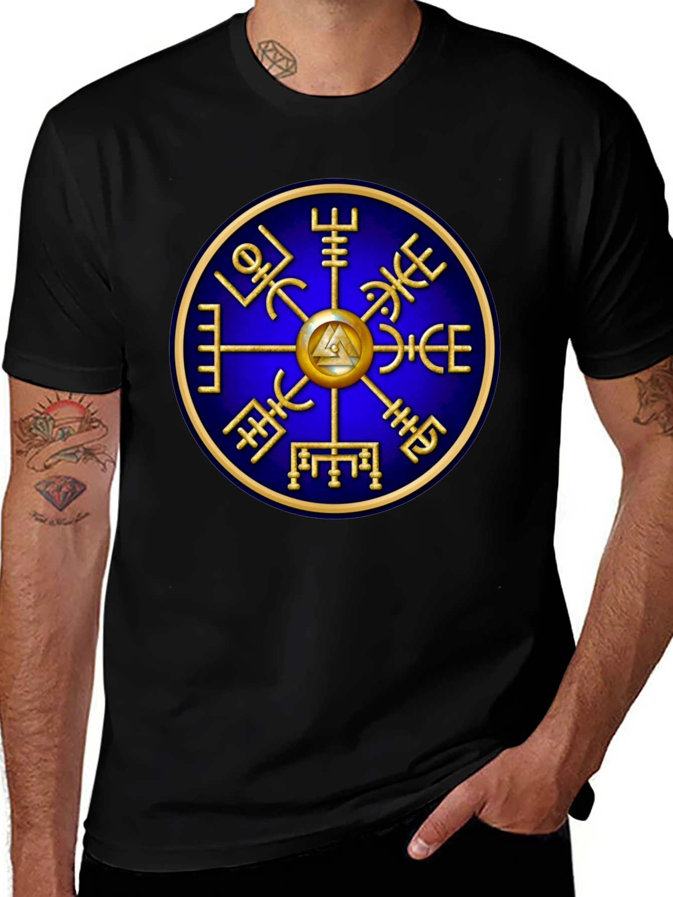 Vegvisir Compass Viking Runes T-Shirt