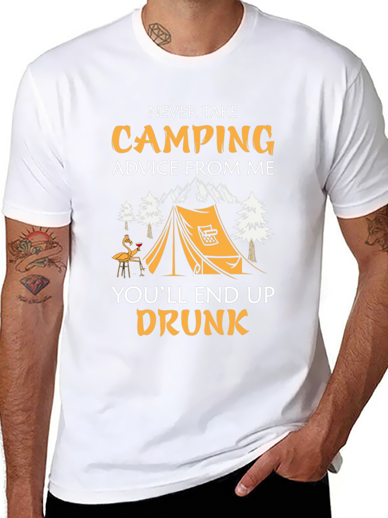 Funny Camping T-Shirt: Never Take Camping Advice