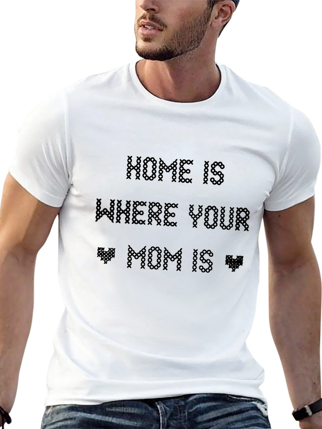 Home Is Where Your Mom Is Black T-Shirt