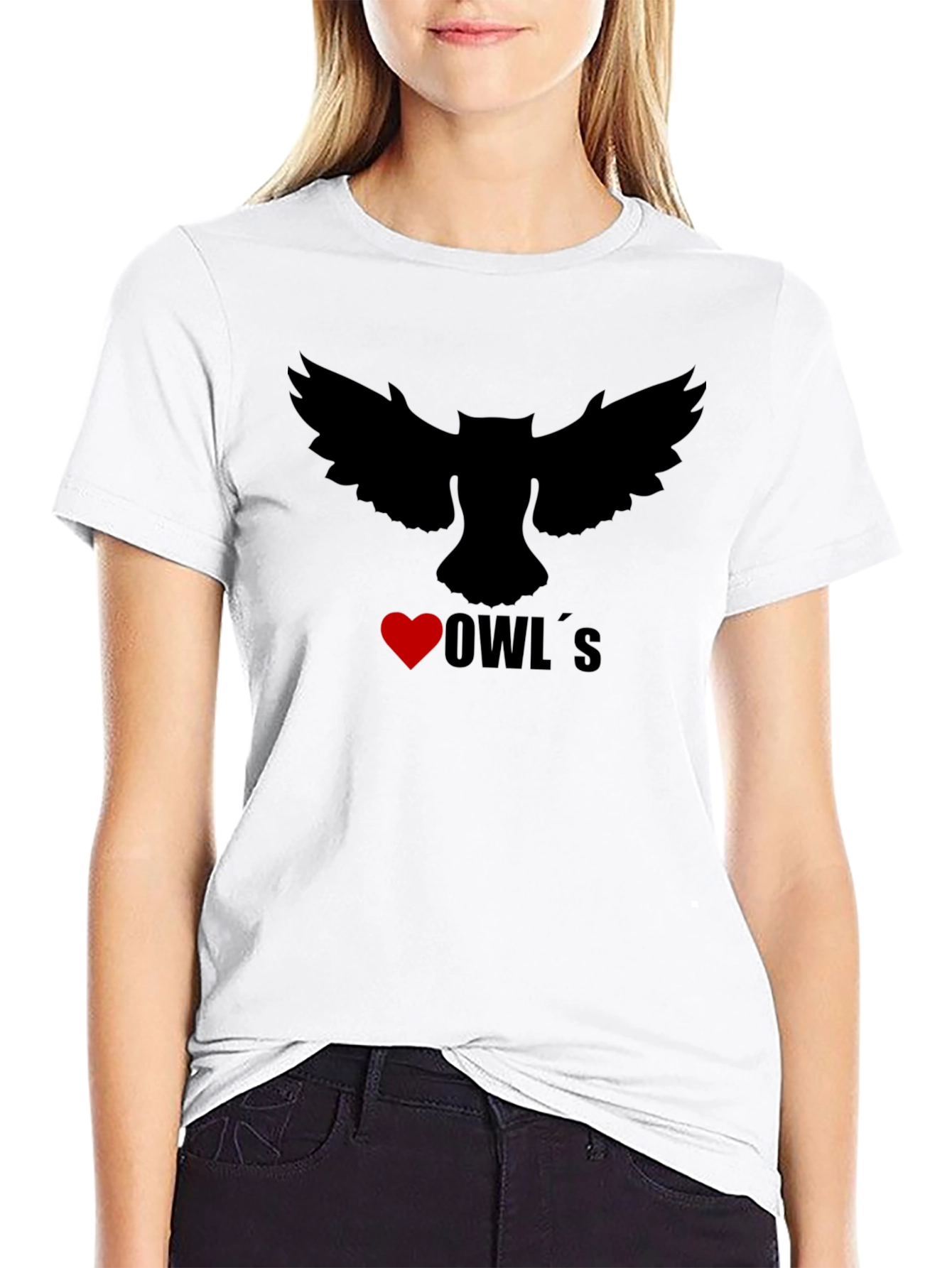 I Heart Owls Graphic T-Shirt - Black Cotton Tee