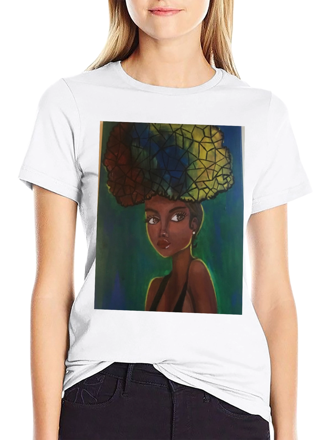 Afro Art T-Shirt - Stylish Black Tee