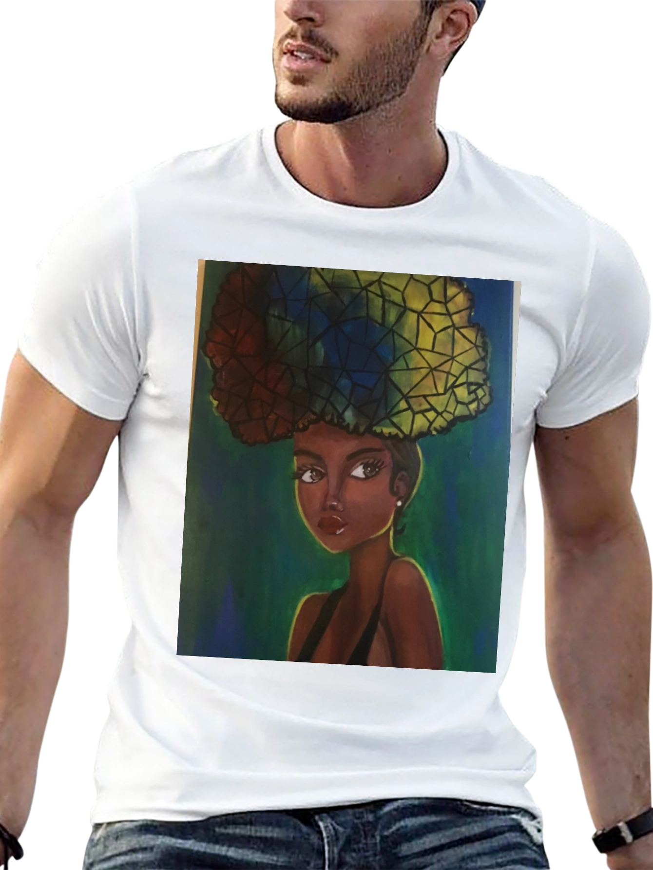 Afro Art T-Shirt - Stylish Black Tee