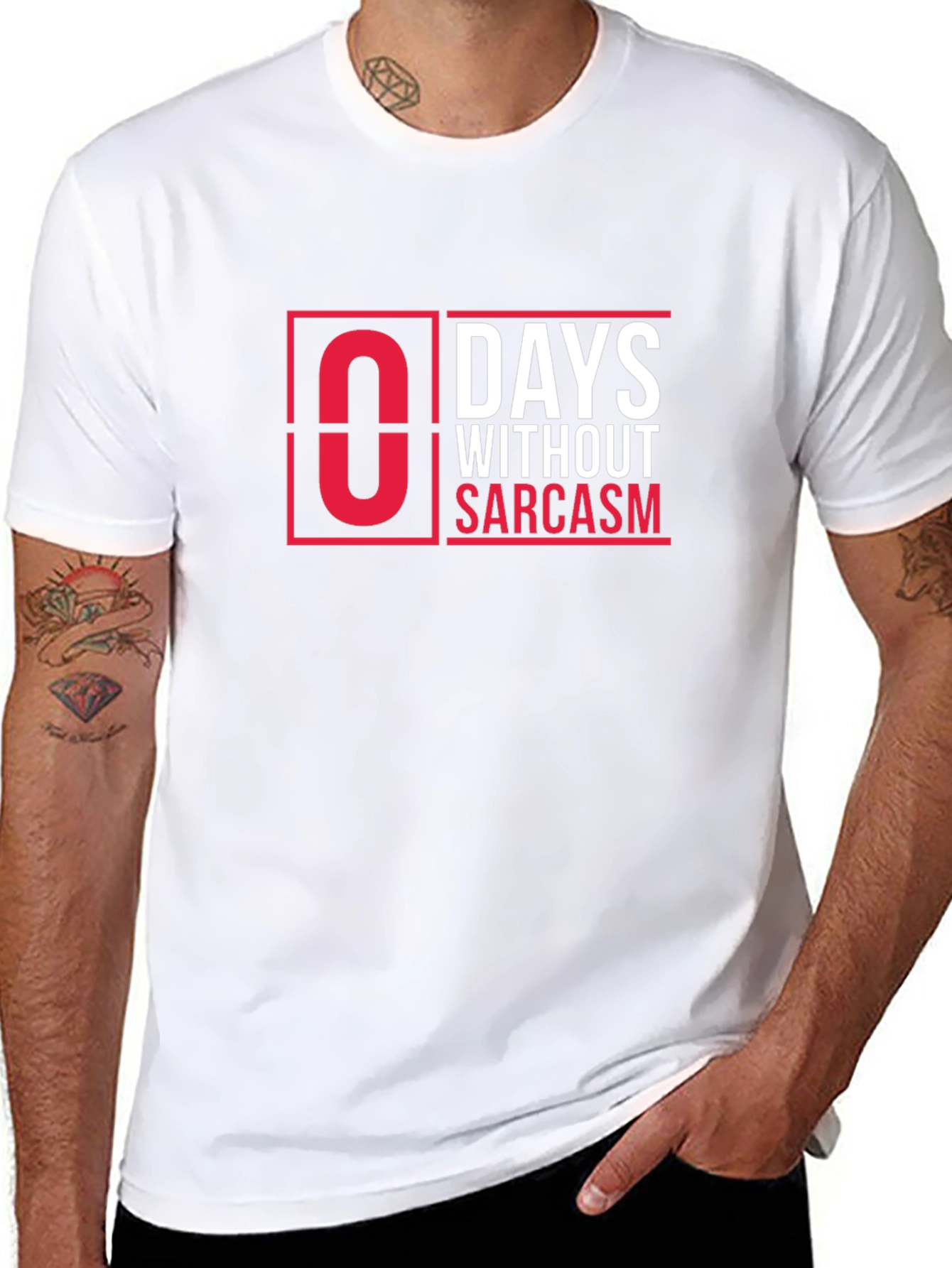 Zero Days Without Sarcasm Graphic T-Shirt