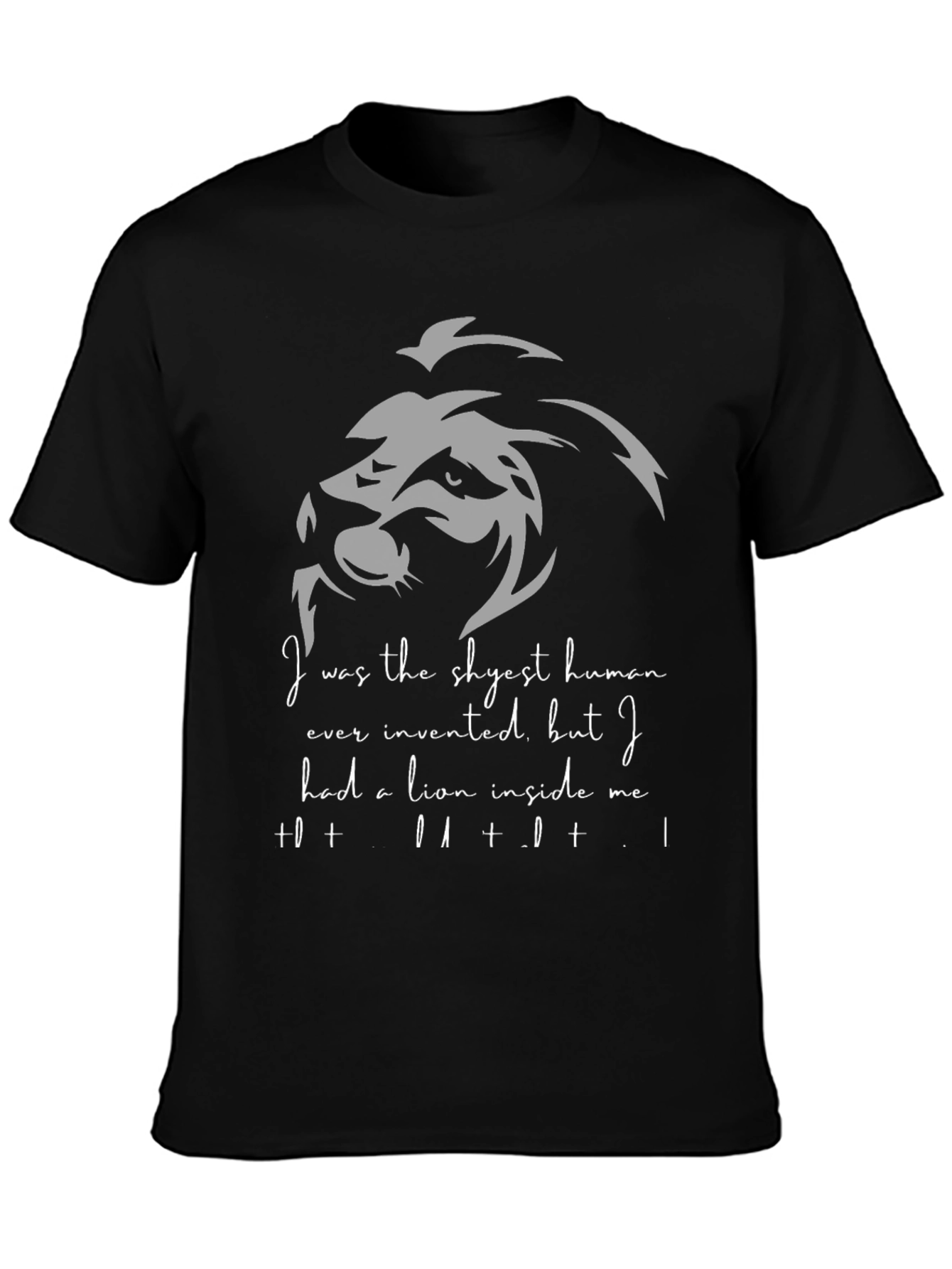 Lion Inside Me Graphic Tee - Black Cotton T-Shirt