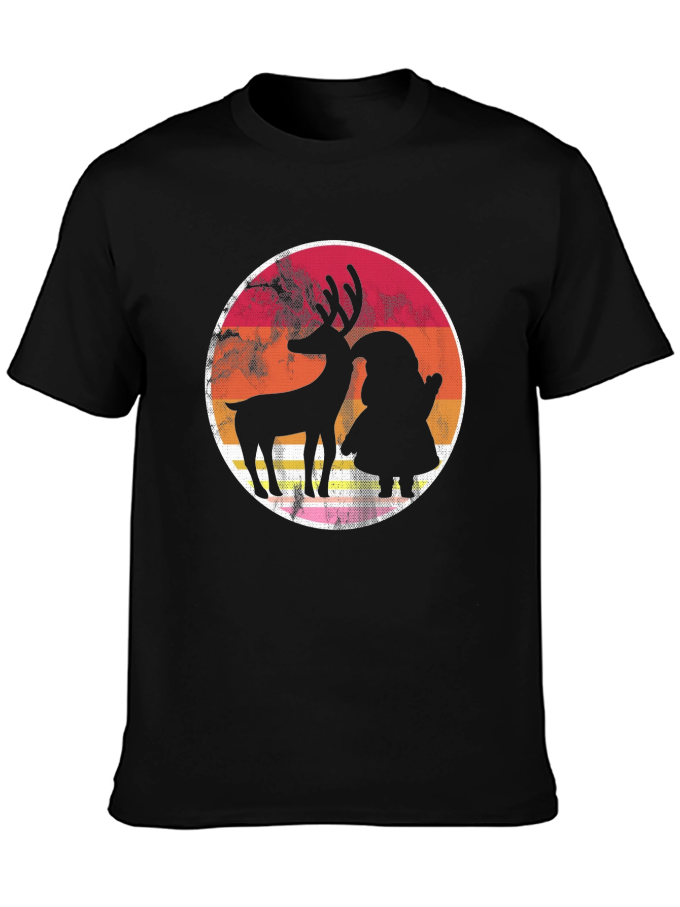 Retro Reindeer & Santa Graphic Tee