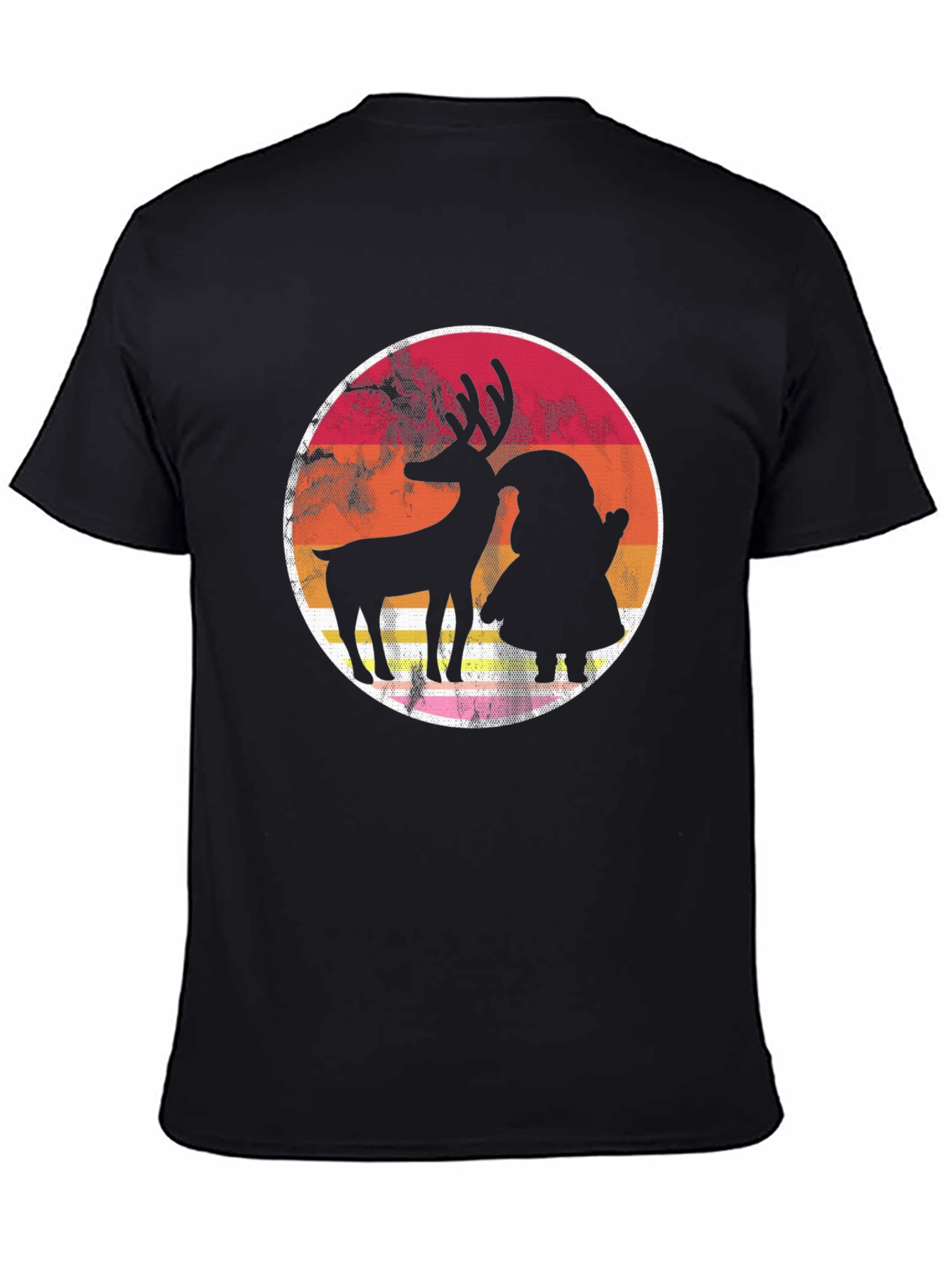 Retro Reindeer & Santa Graphic Tee