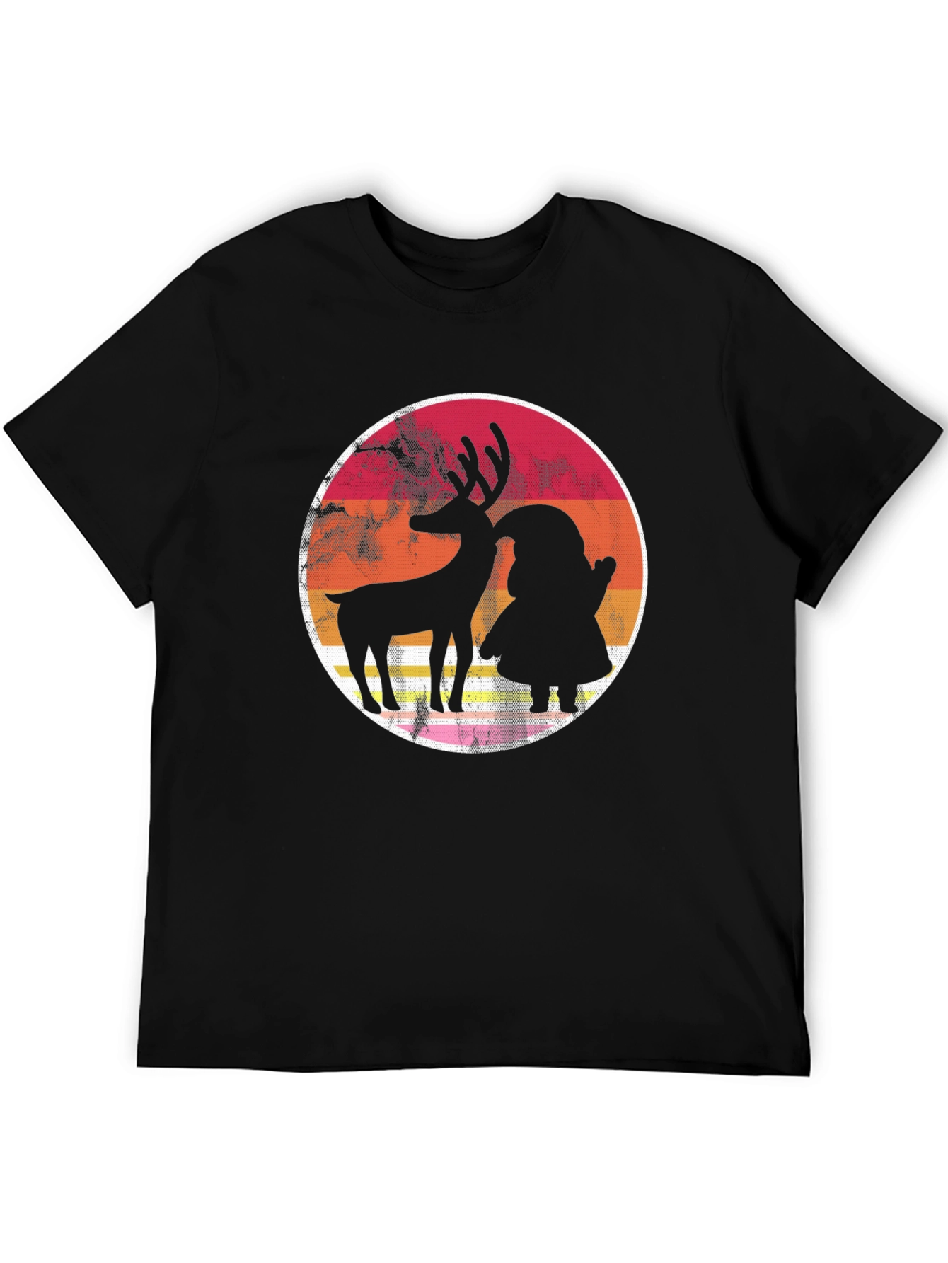 Retro Reindeer & Santa Graphic Tee