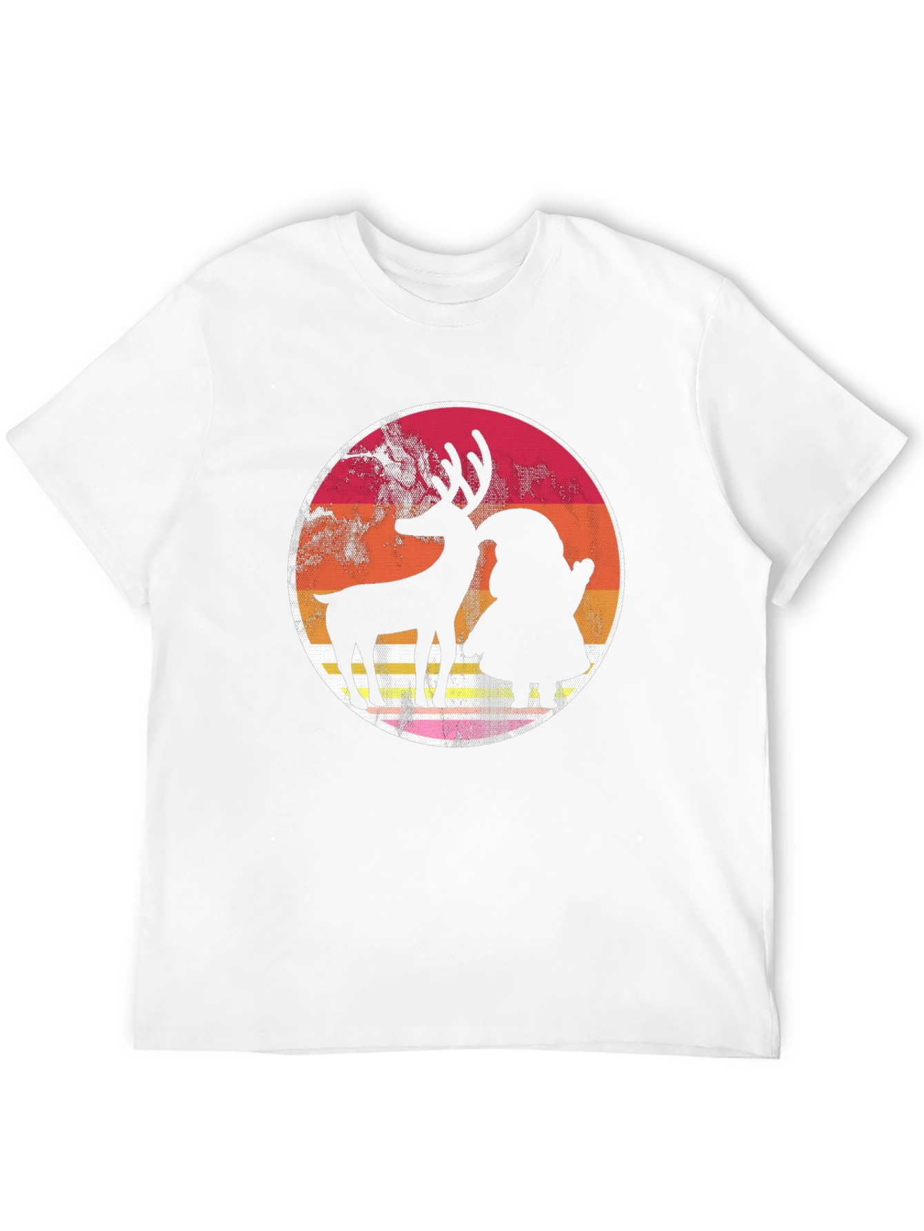 Retro Reindeer & Santa Graphic Tee