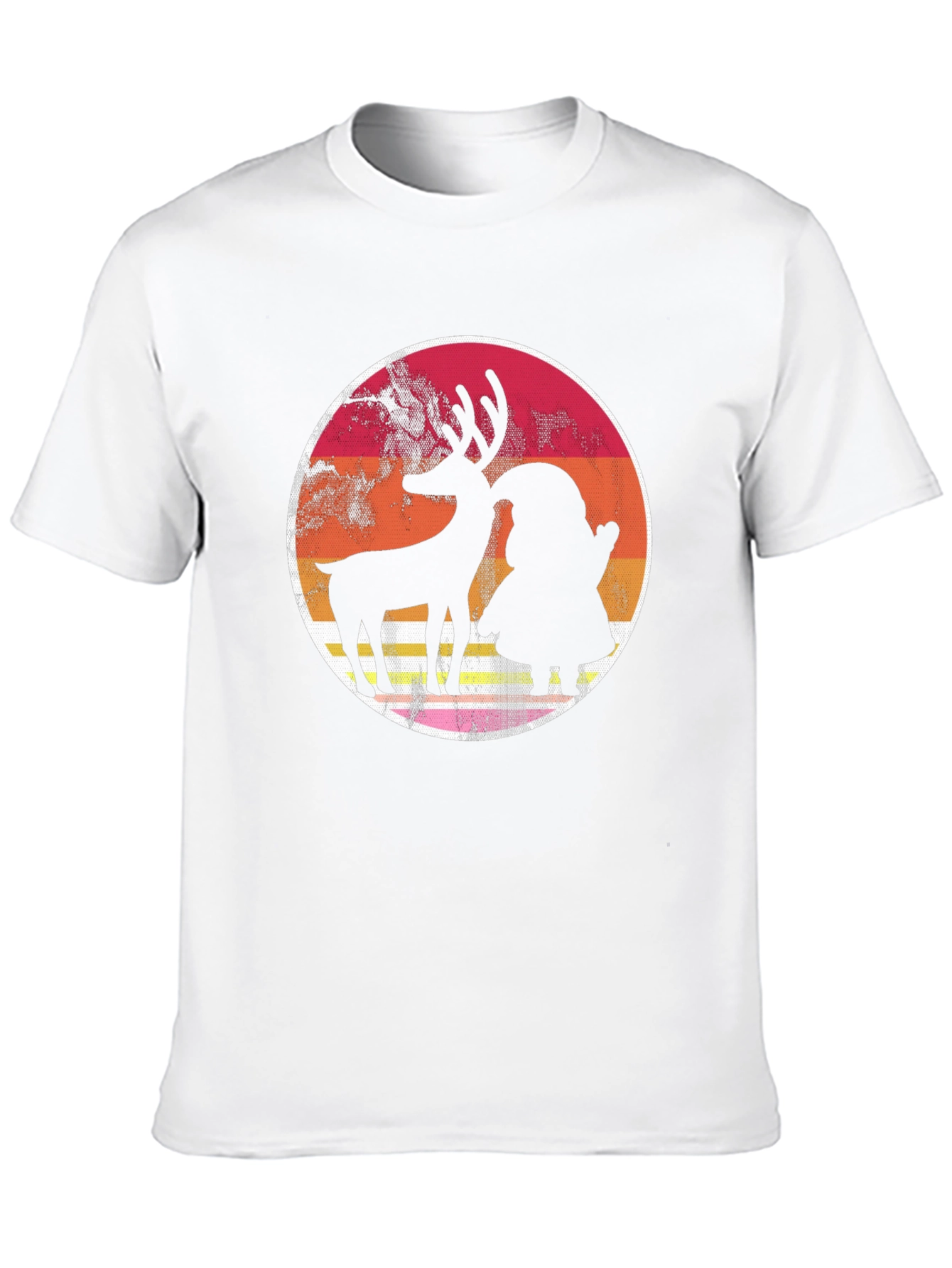 Retro Reindeer & Santa Graphic Tee