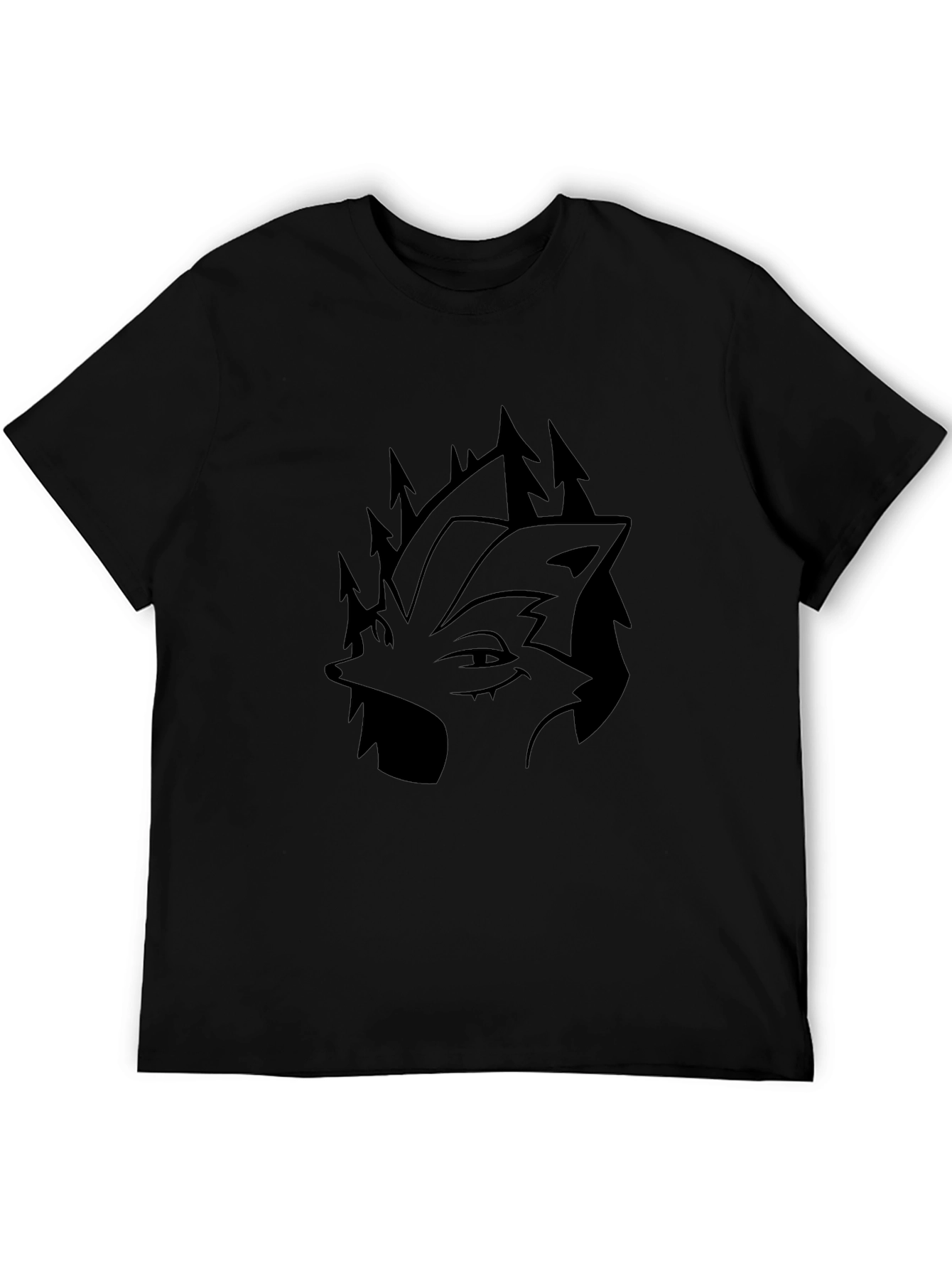 Black Wolf & Forest Graphic Tee