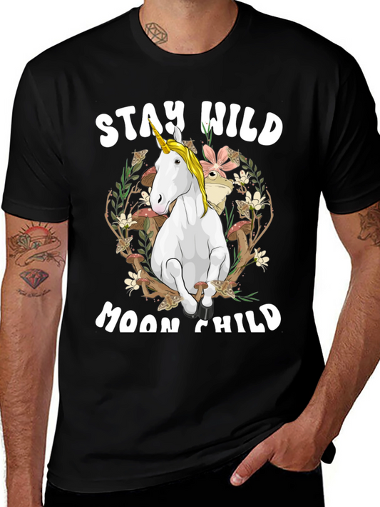Stay Wild Moon Child Unicorn Graphic Tee