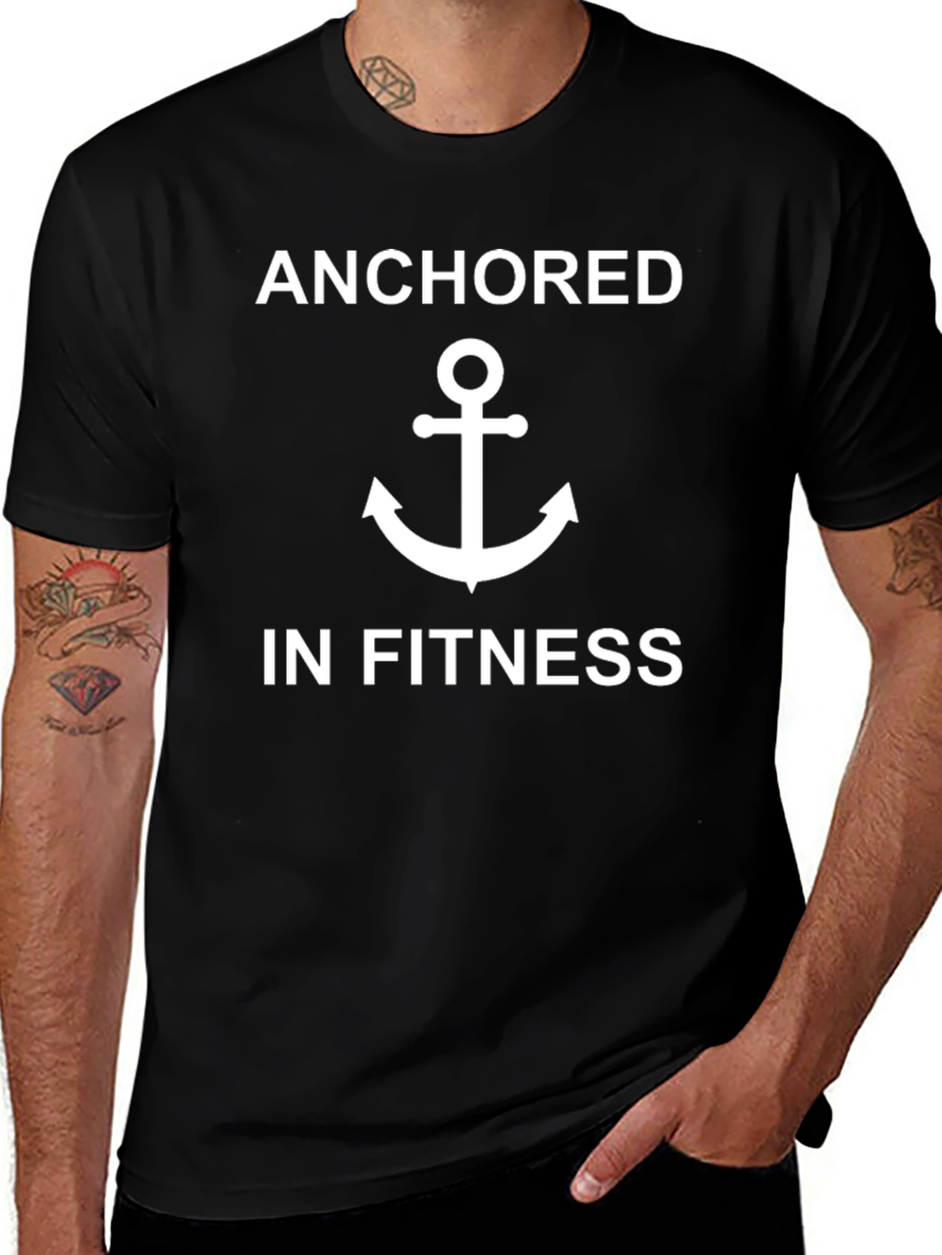 Anchored in Fitness Graphic T-Shirt