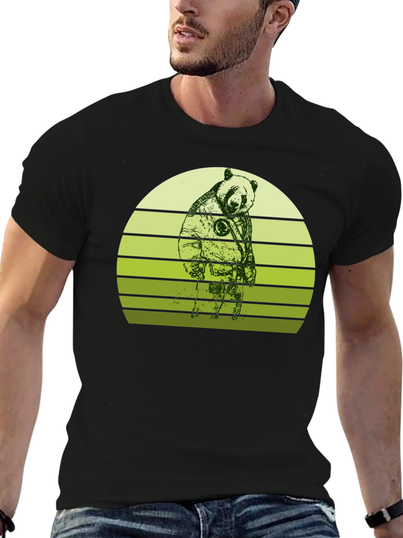 Astronaut Panda T-Shirt - Unique Graphic Tee