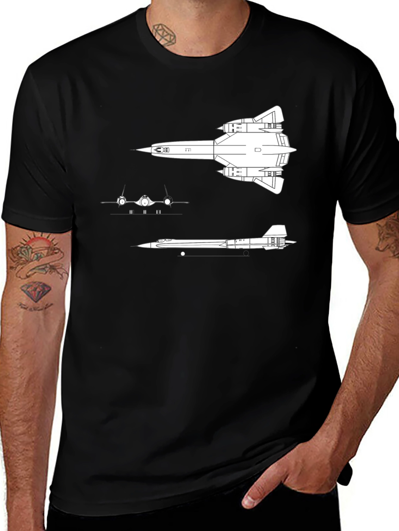 SR-71 Blackbird Blueprint Tee