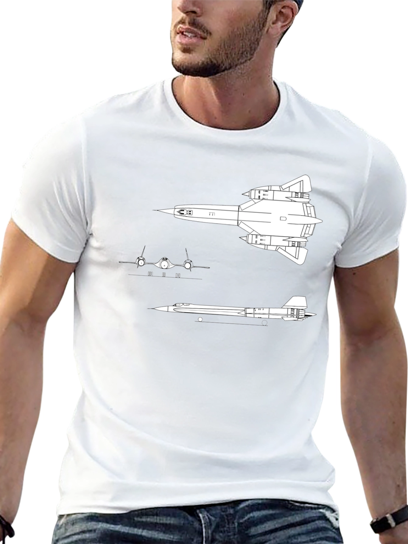 SR-71 Blackbird Blueprint Tee