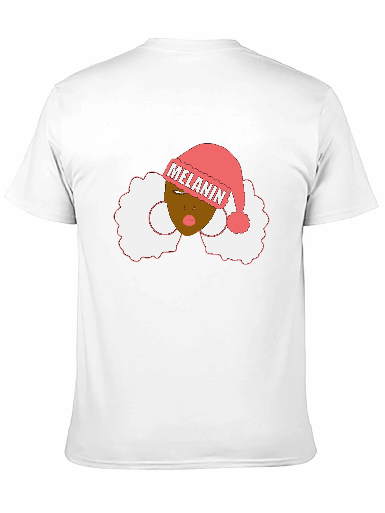 Melanin Santa Hat Black Graphic Tee