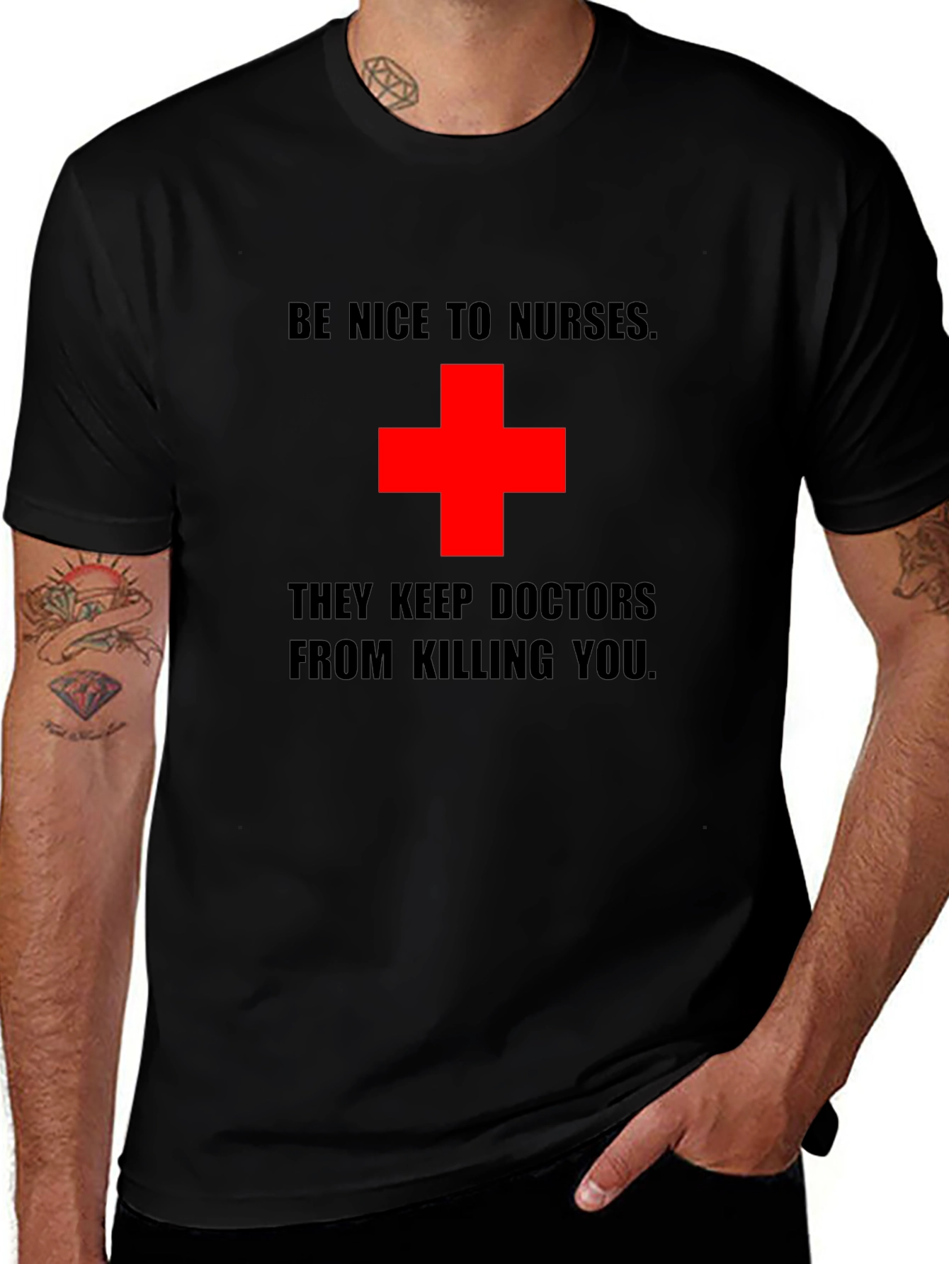Be Nice to Nurses Graphic Tee